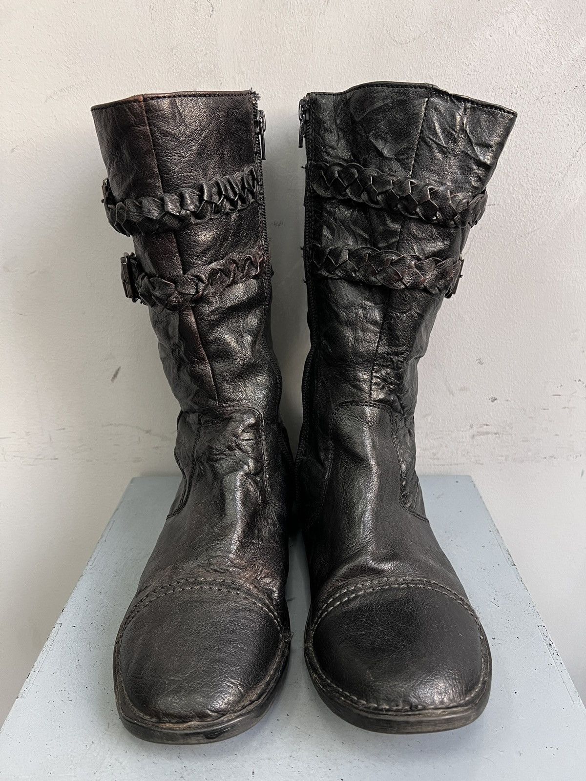14th Addiction Hight moto 14thaddiction style leather boxing boots 90s Size US 8 / EU 41 - 3 Thumbnail