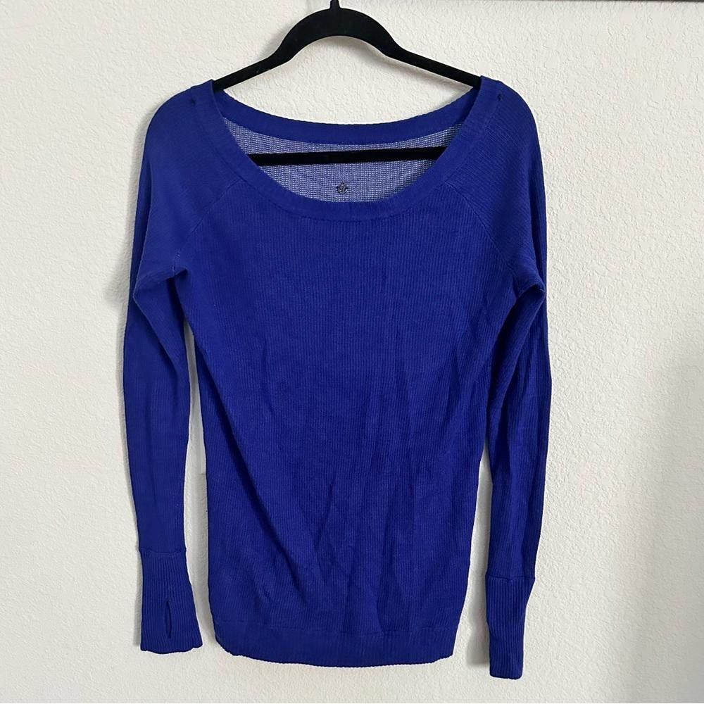 Lululemon Lululemon Chai Time II Reversible Knit Sweater Blue 8 Size M / US 6-8 / IT 42-44 - 4 Thumbnail