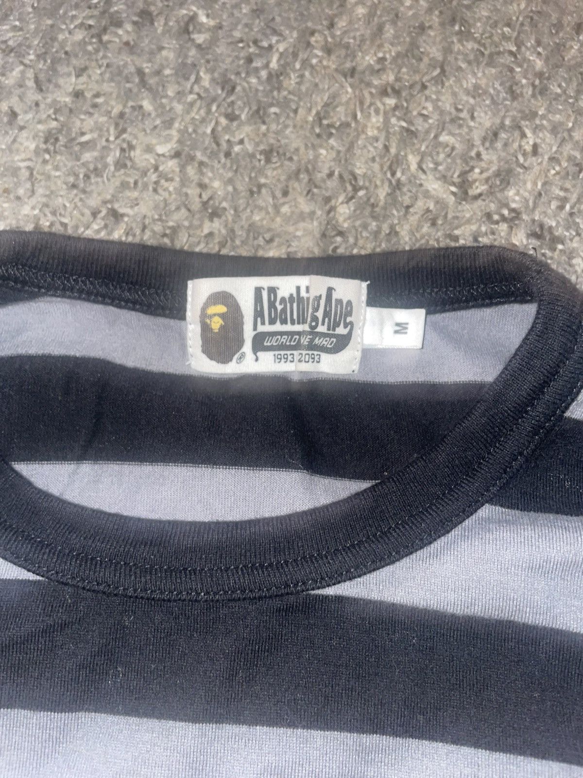 Bape NYC Logo Striped L/S Tee Size US M / EU 48-50 / 2 - 3 Thumbnail