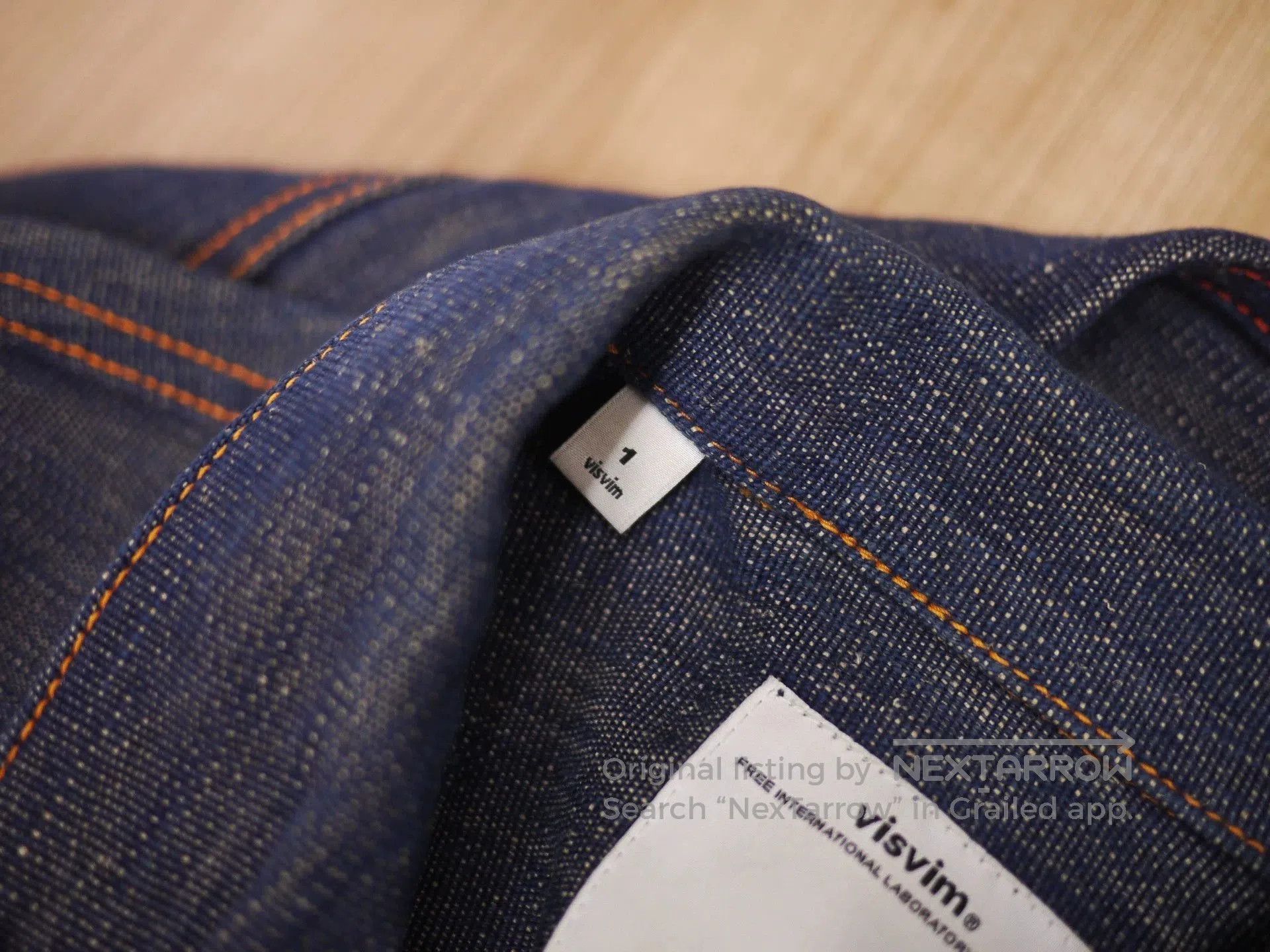 Visvim Blue Denim Jacket with Contrast Stitching - Size S. Size US S / EU 44-46 / 1 - 9 Thumbnail