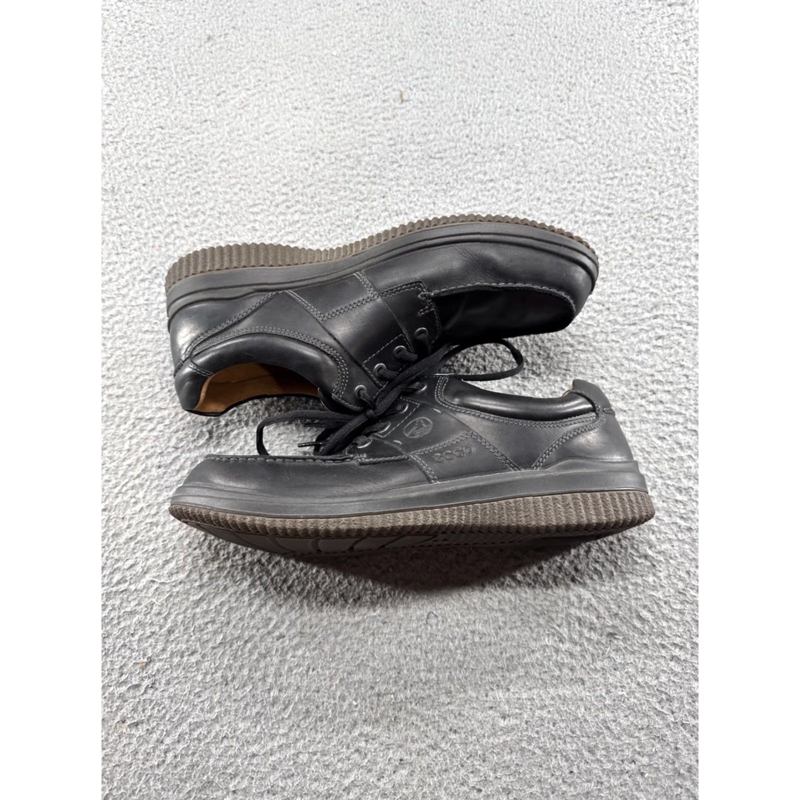 Ecco Ecco Black Leather Shock Point Lace Up Dress Men's Size 10 EU Size 43 Latex Size US 10 / EU 43 - 2 Thumbnail