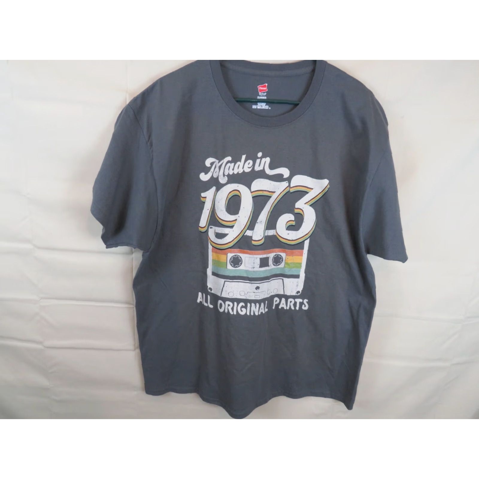 Hanes Hanes T-Shirt XL Multicolor Cassett Tape Logo Sports 1973 NOS Round Neck Short Sleeve Mens XS? Size US XL / EU 56 / 4 - 2 Thumbnail