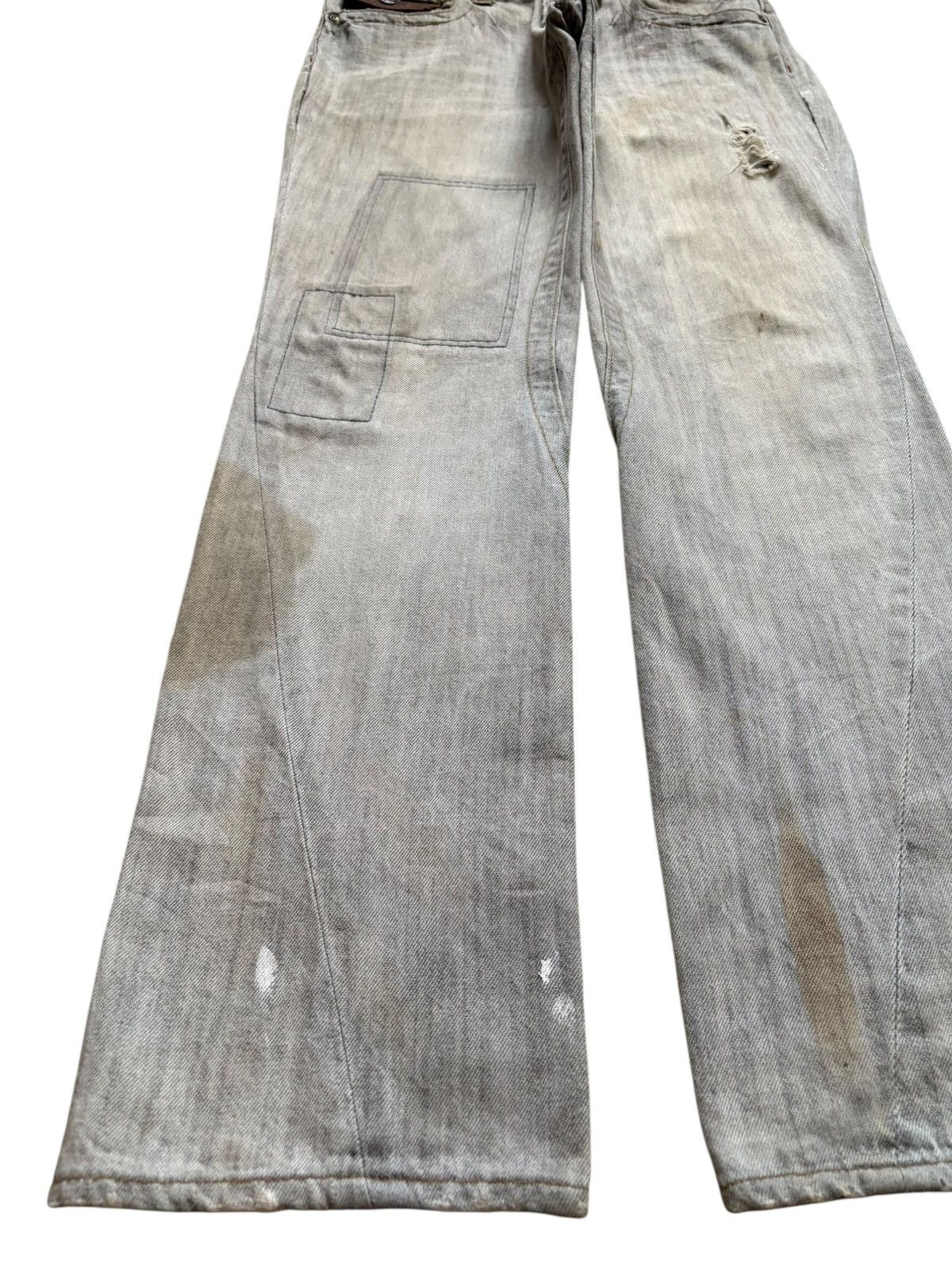 Japanese Brand Vintage Japanese Brand Paint Rusty Mud Wash Ripped Jeans Size US 32 / EU 48 - 6 Thumbnail