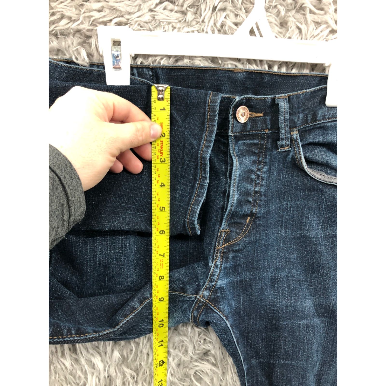 H&M H&M Jeans Size 30x32 Mens Mid Rise Straight Leg Dark Wash Blue Denim Jeans Size US 30 / EU 46 - 4 Thumbnail