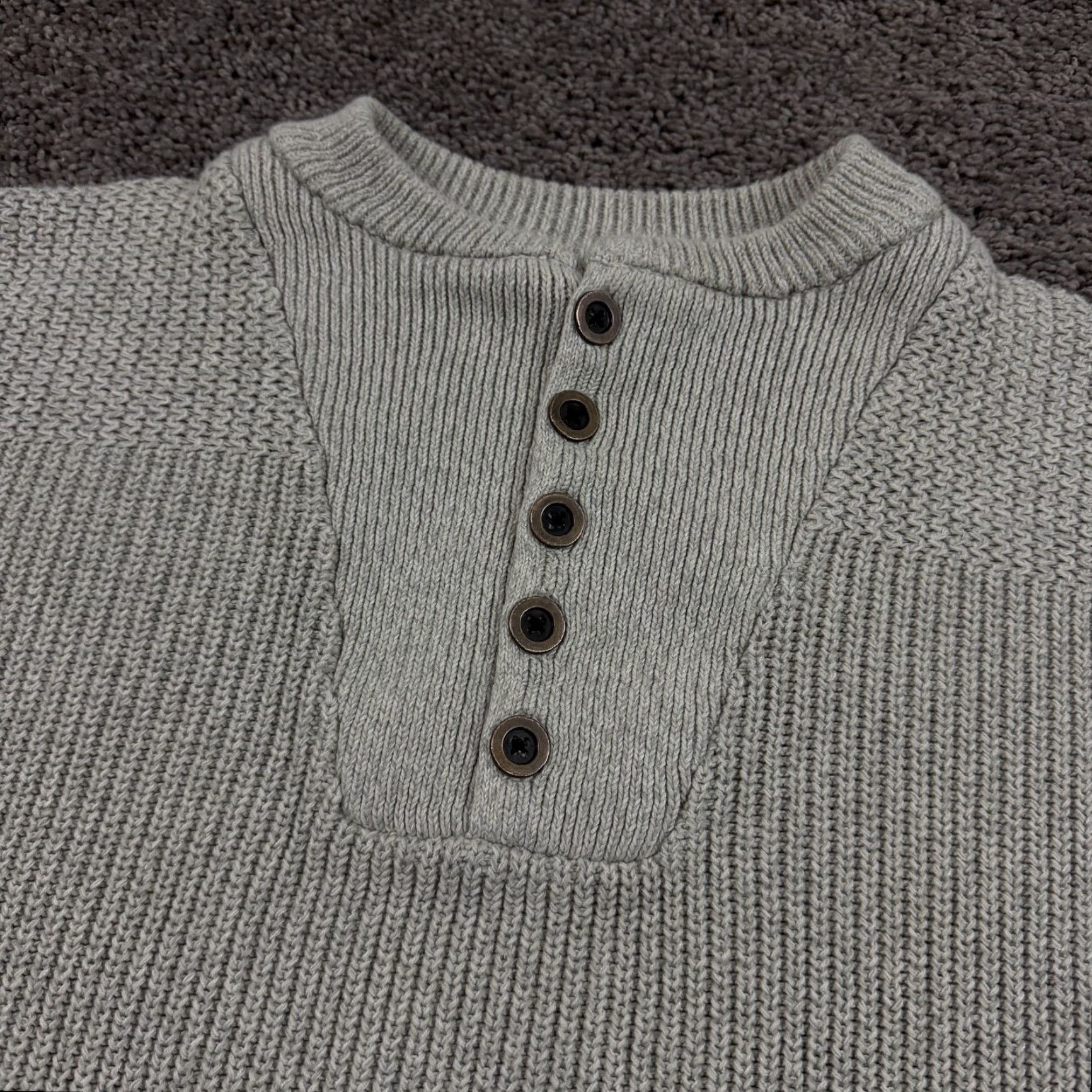 Vintage RedHead Mens Large L Beige Knit Crewneck Sweater Long Sleeve Pullover Casual Winter Fall Size US L / EU 52-54 / 3 - 2 Thumbnail