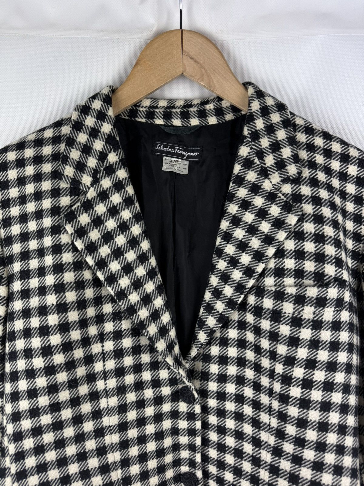 Salvatore Ferragamo Salvatore Ferragamo VTG Plaid Wool Cashmere Blazer Jacket Size M / US 6-8 / IT 42-44 - 8 Thumbnail