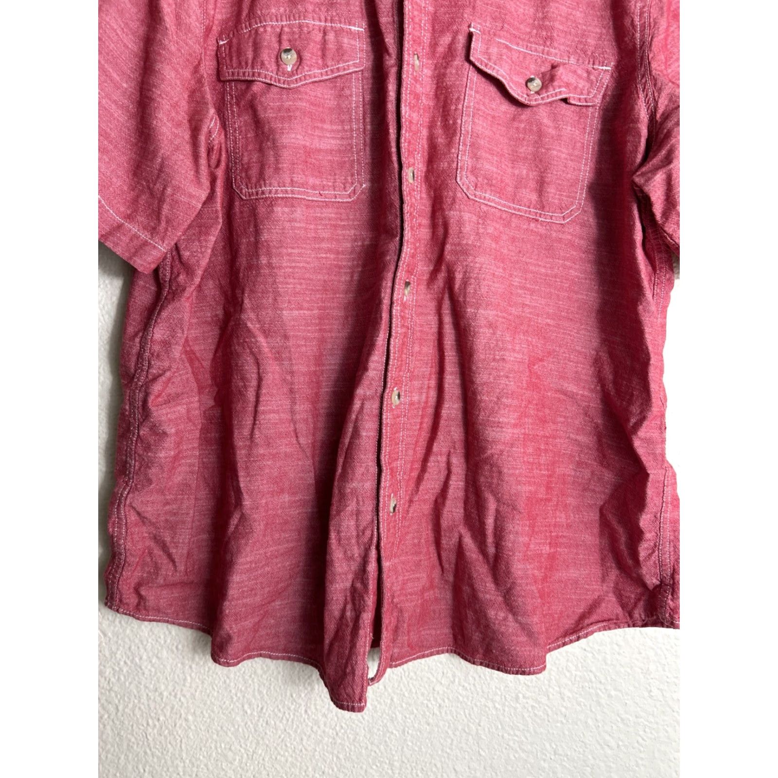 Vintage Woolrich Shirt Men 2XL Red Cotton Button-Up Short Sleeve Mens XXL Button-Up Shirt Size US XXL / EU 58 / 5 - 5 Thumbnail