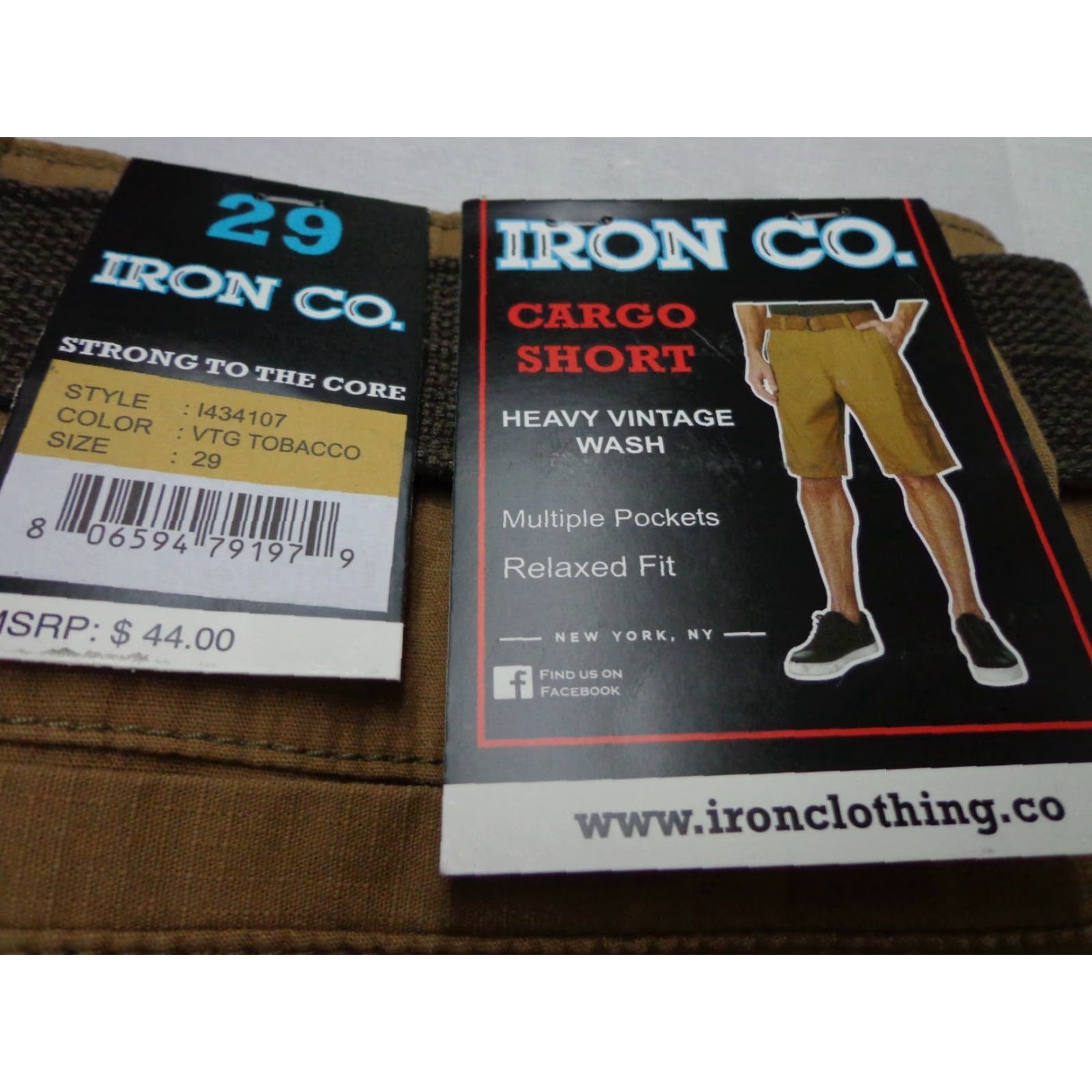 Vintage VINTAGE IRON CO. Cargo Shorts Belted Brown 29 Men - Cargo Belted Shorts Tobacco Brown Size 29 NEW Size US 29 - 4 Thumbnail