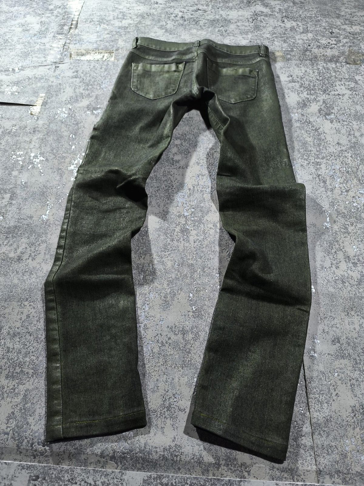 Diesel Diesel Livier Sp Jeans Waxed Coated Slime Green Skinny Size 28" / US 6 / IT 42 - 3 Thumbnail