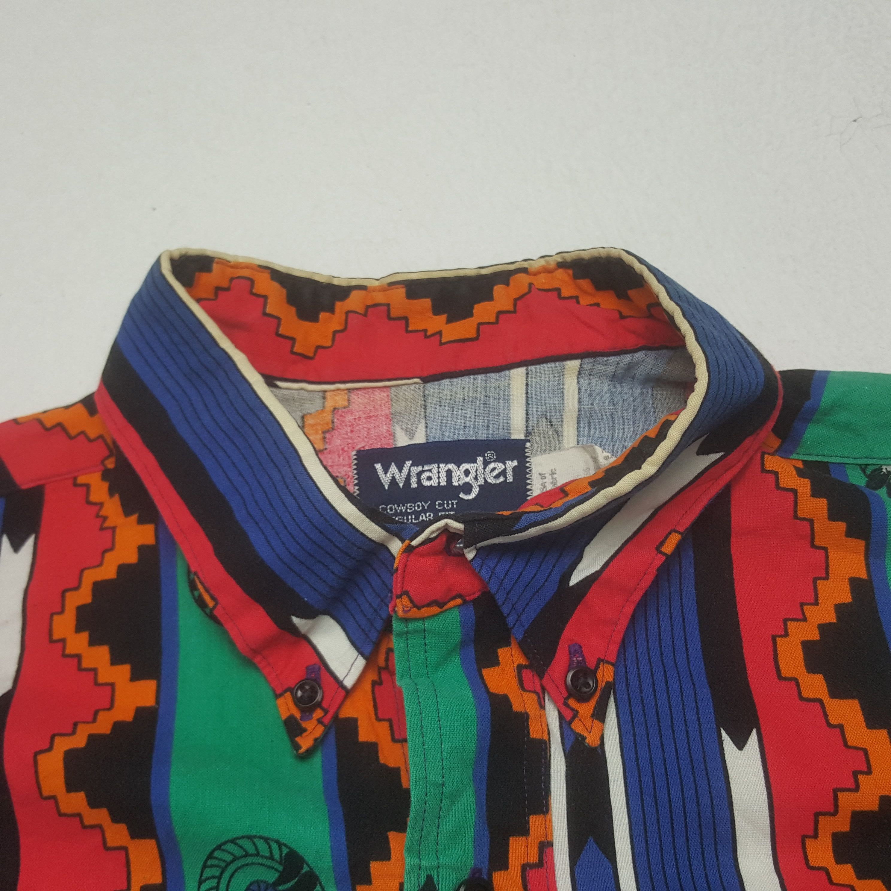Japanese Brand × Vintage × Wrangler Vintage Wrangler Japanese Regular fit Button Up Shirt Size US XXL / EU 58 / 5 - 3 Thumbnail