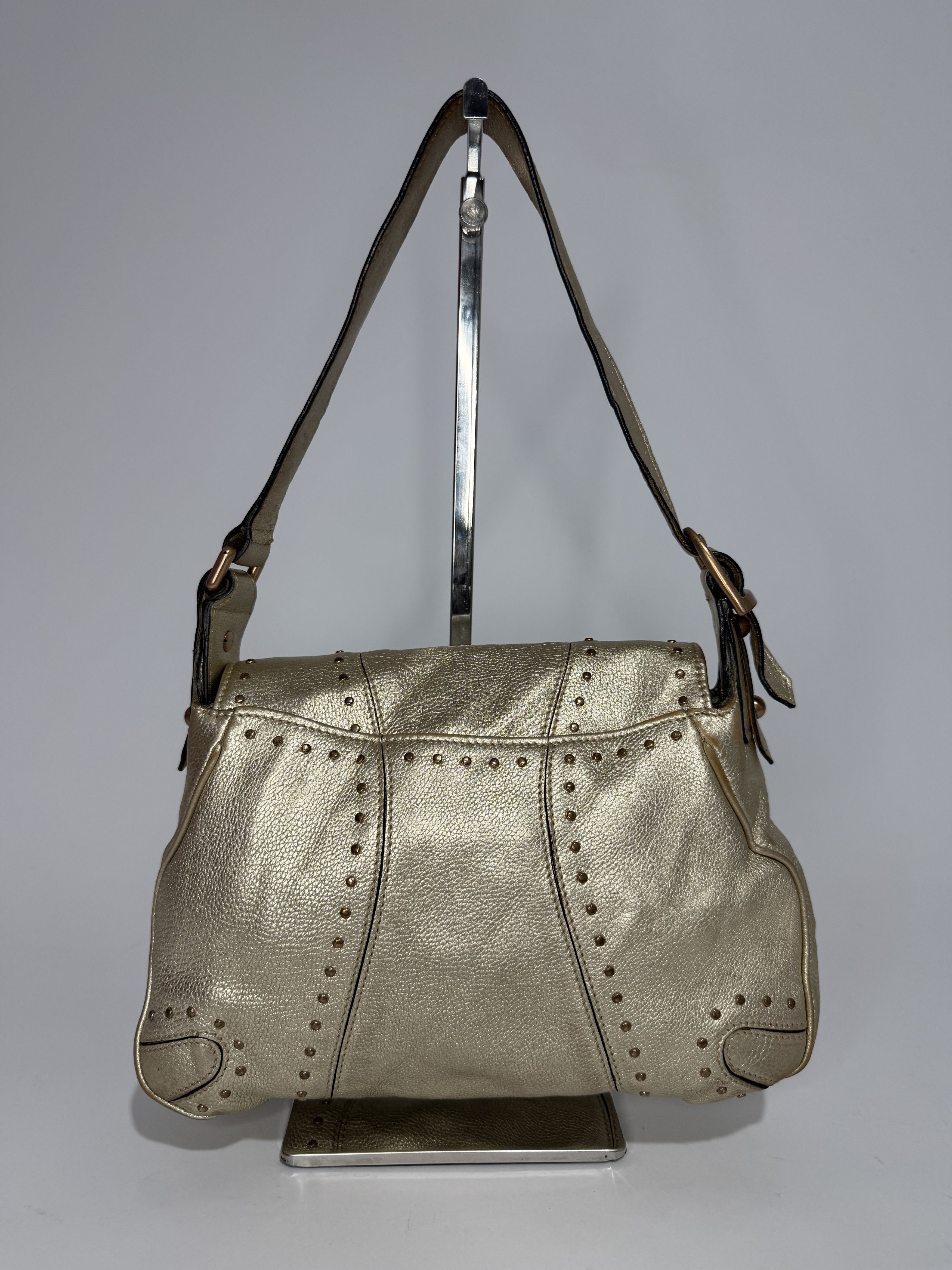 Gucci GUCCI Tom Ford Metallic Calfskin Horsebit Chain Studded Bag Size ONE SIZE - 3 Thumbnail