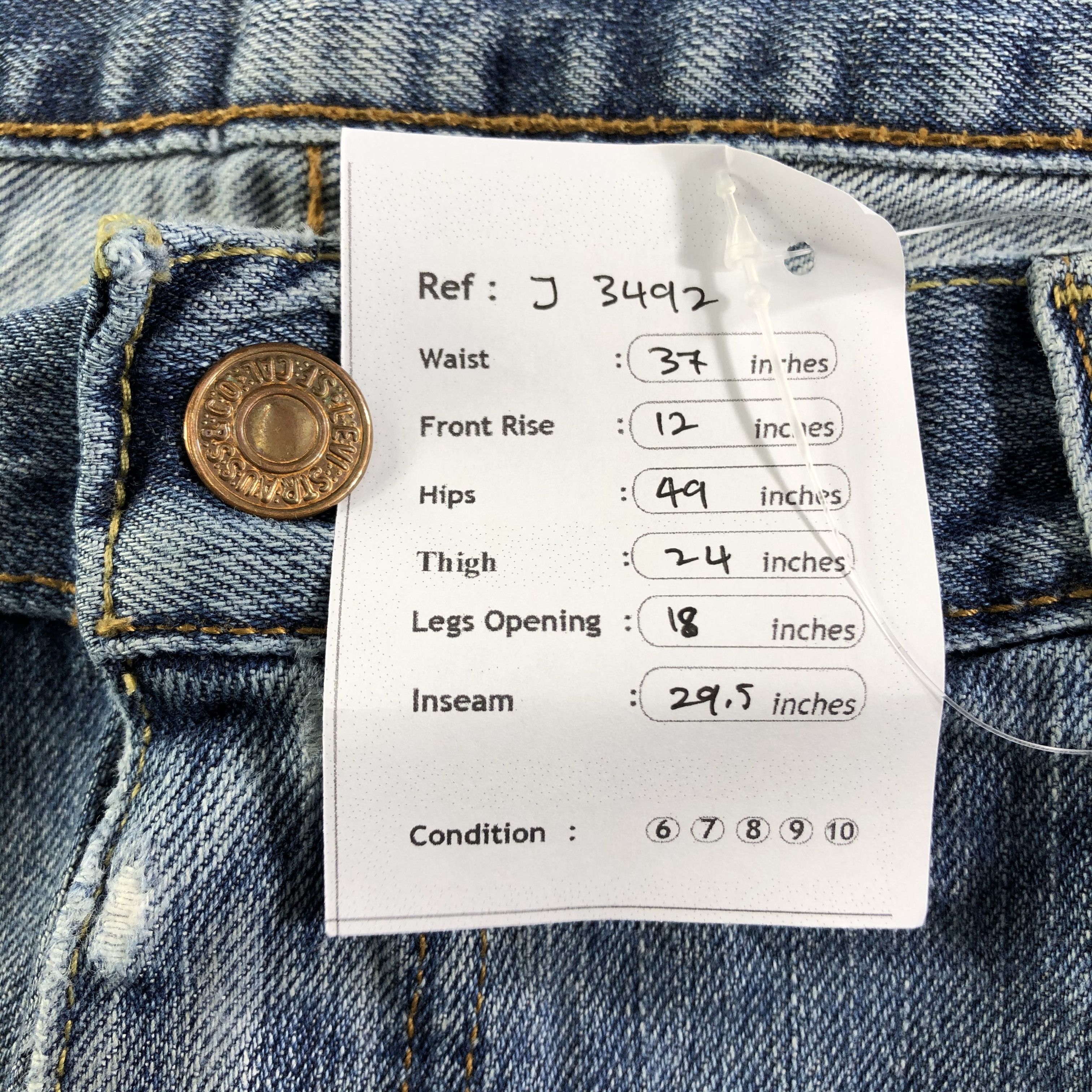 Levi's Vintage Levis 569 Jeans-J3492 Size US 37 - 11 Thumbnail