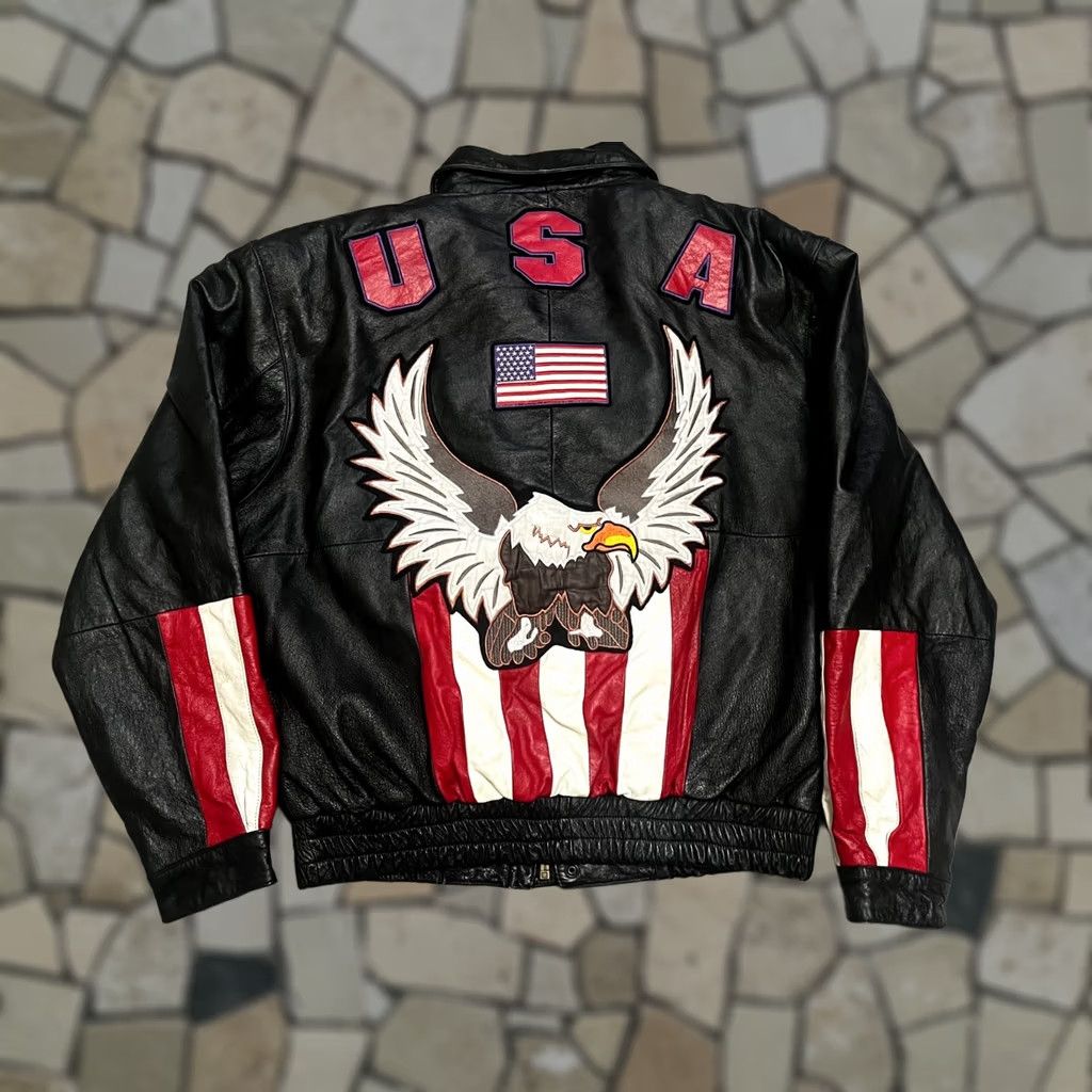 Adidas × Vintage Adidas Equipment leather jacket EQT 90s 80s