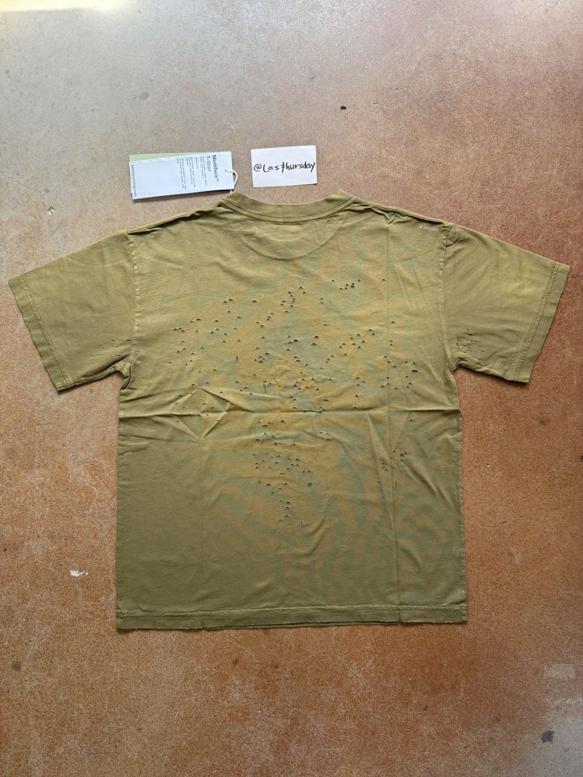 Satisfy Satisfy Running Equipment MothTech Tee Olive Green Medium Size US M / EU 48-50 / 2 - 6 Thumbnail