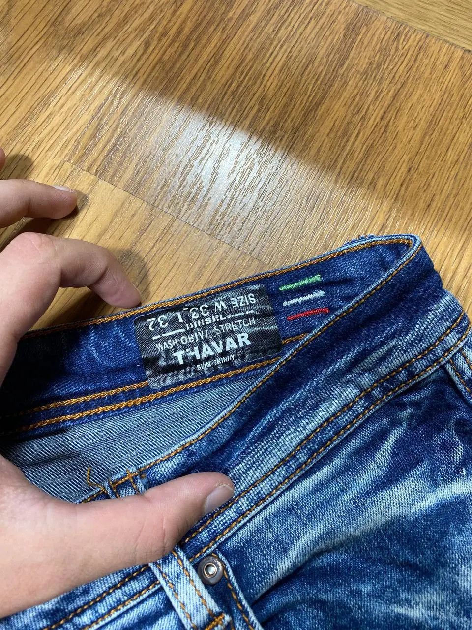 Diesel × Vintage BAGGY DENIM Diesel Pants Mom Jeans Blue Vintage Y2k Style Size US 33 - 14 Thumbnail
