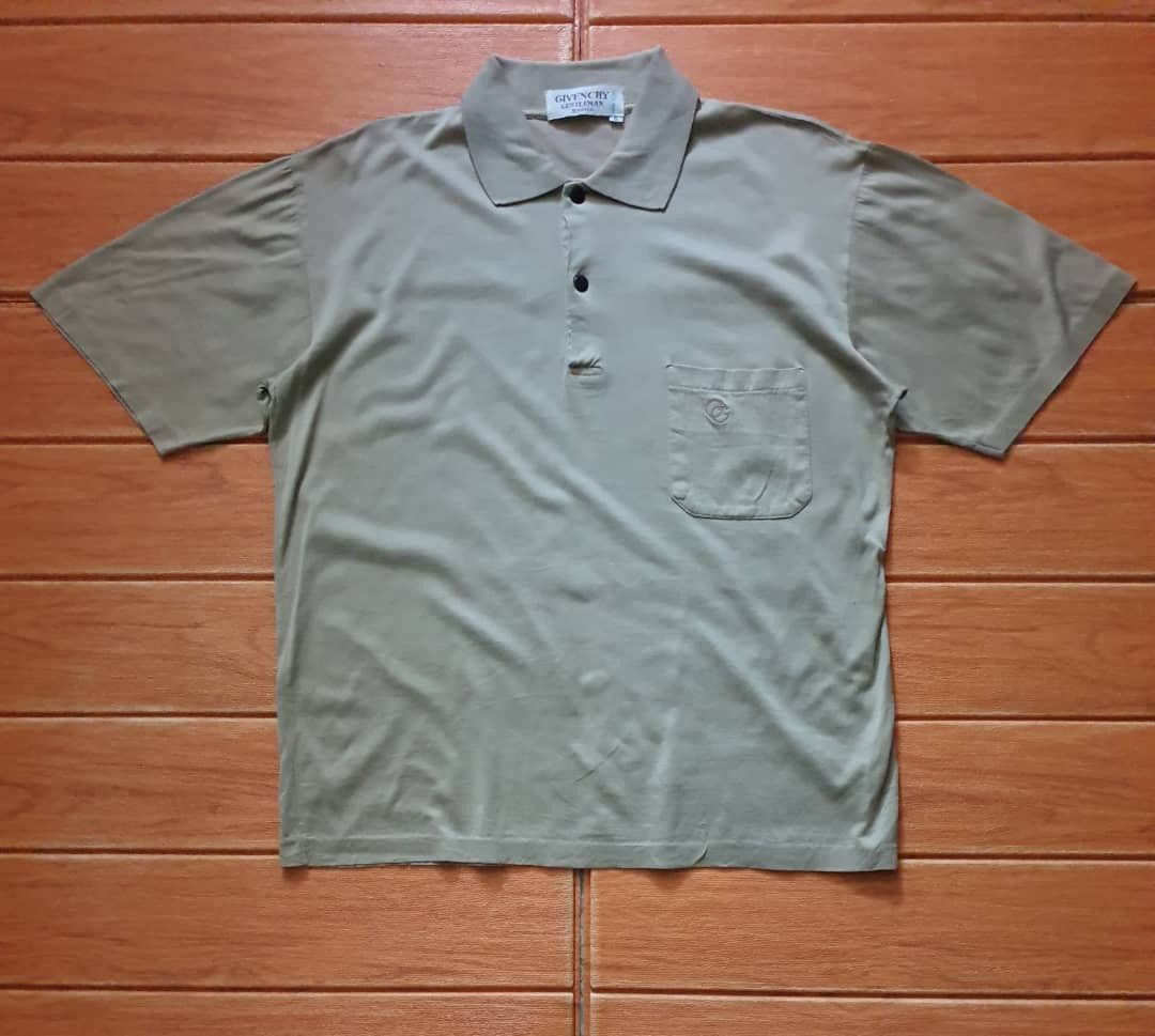Givenchy Vintage Guvenchy plain beige collar Shirt Size US M / EU 48-50 / 2 - 1 Thumbnail