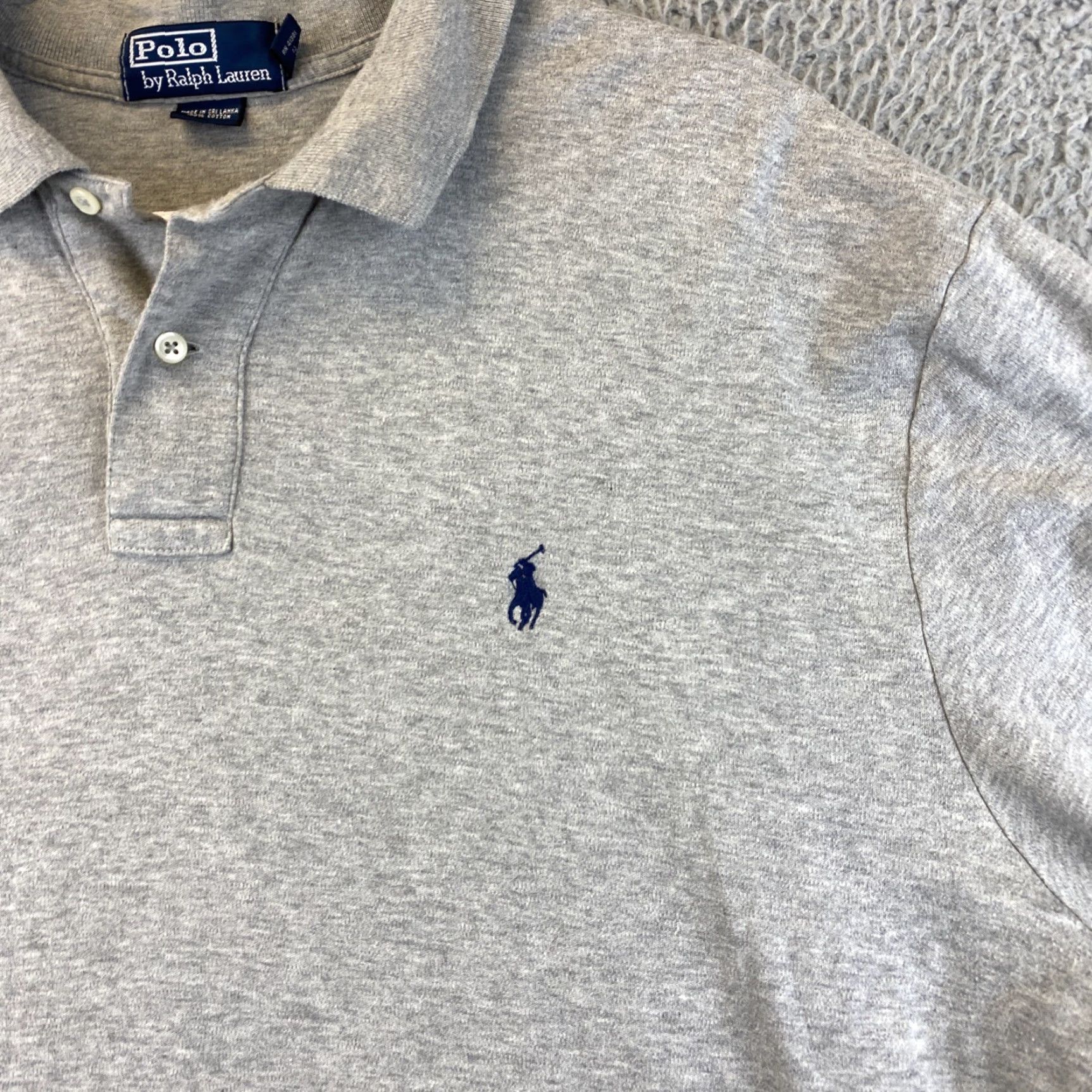 Polo Ralph Lauren Ralph Lauren Men's Classic Fit Short Sleeve Polo Shirt Gray XL Mens Size US XL / EU 56 / 4 - 2 Thumbnail