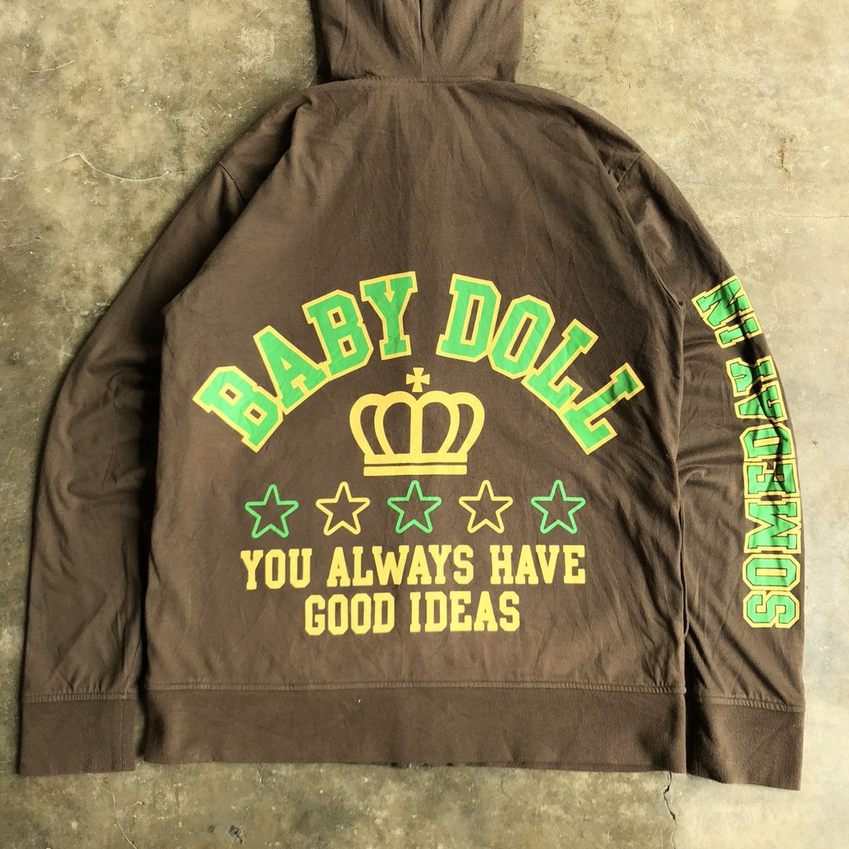 Hysteric Glamour 2000s Baby Doll Reversible Ziphoodie Brown/Striped Lgb Size US M / EU 48-50 / 2 - 9 Thumbnail