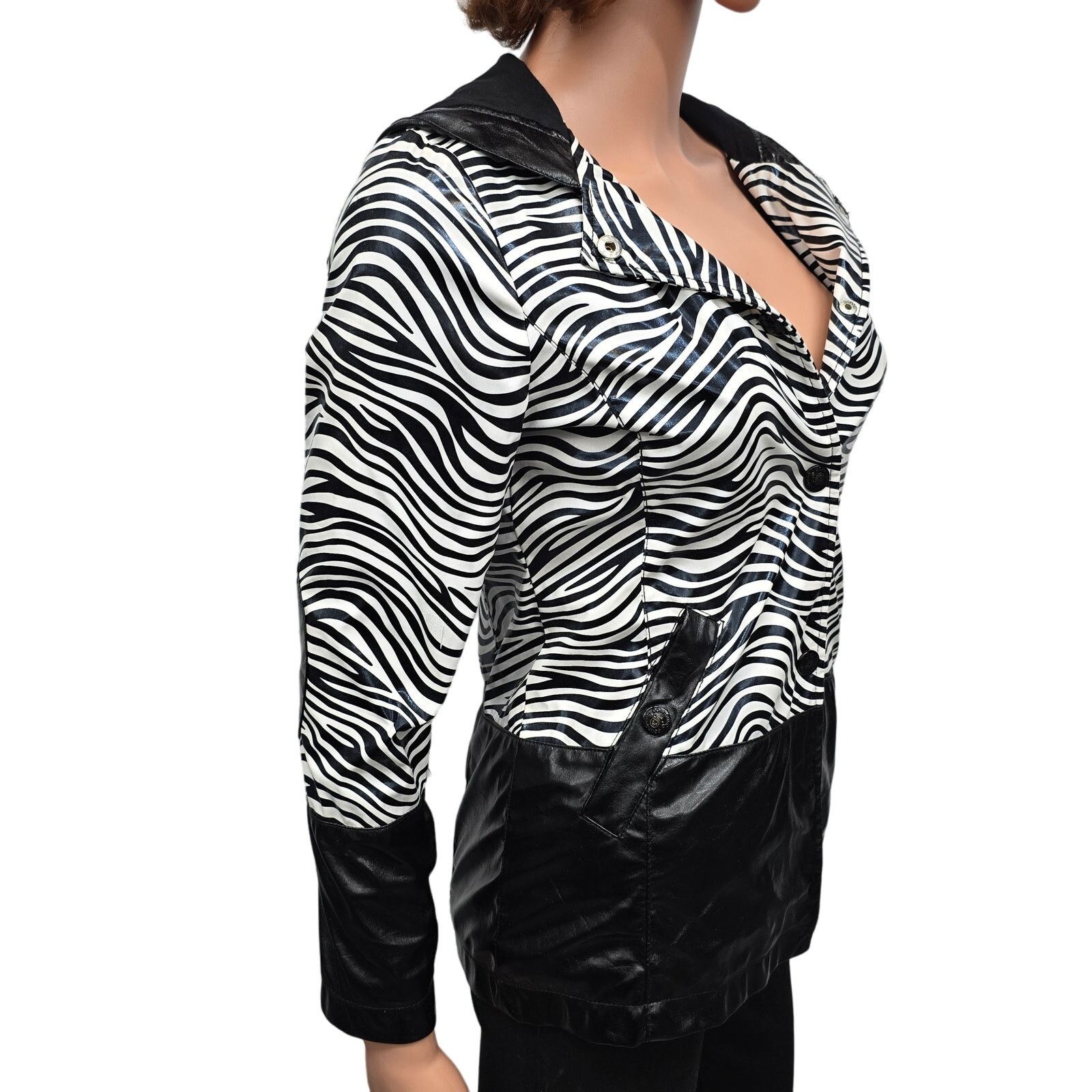 Other Dollhouse Hooded Rain Jacket Animal Print Elbow Patch S/M Size ONE SIZE - 5 Thumbnail