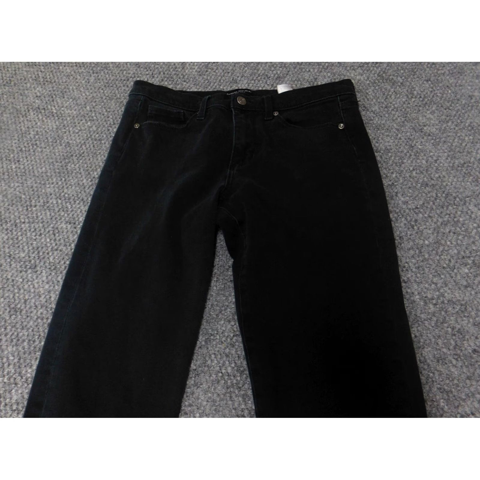 Banana Republic Banana Republic Jeans Womens 29 Black Skinny High Rise Denim Regular 29 Inseam 24 Stretch Button Zip Size 29" - 7 Thumbnail