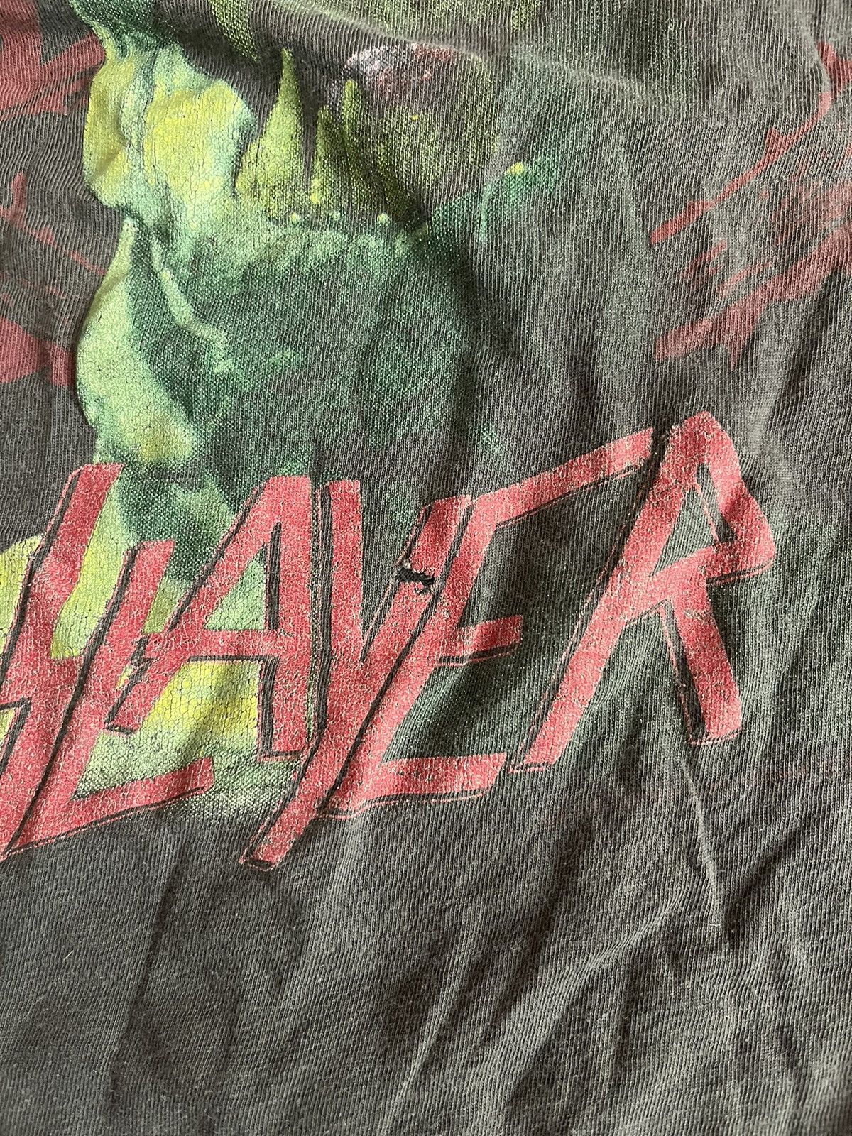 Band Tees Vintage 1990 Slayer T-shirt Single Stitch Brockum Punk Rock Size US M / EU 48-50 / 2 - 8 Thumbnail