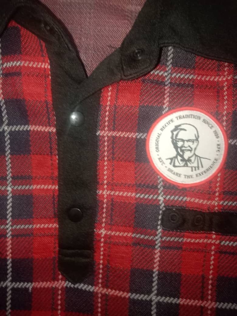 Vintage 🔥Vintage KFC Checkered Polo Tees work polo Size US L / EU 52-54 / 3 - 5 Thumbnail