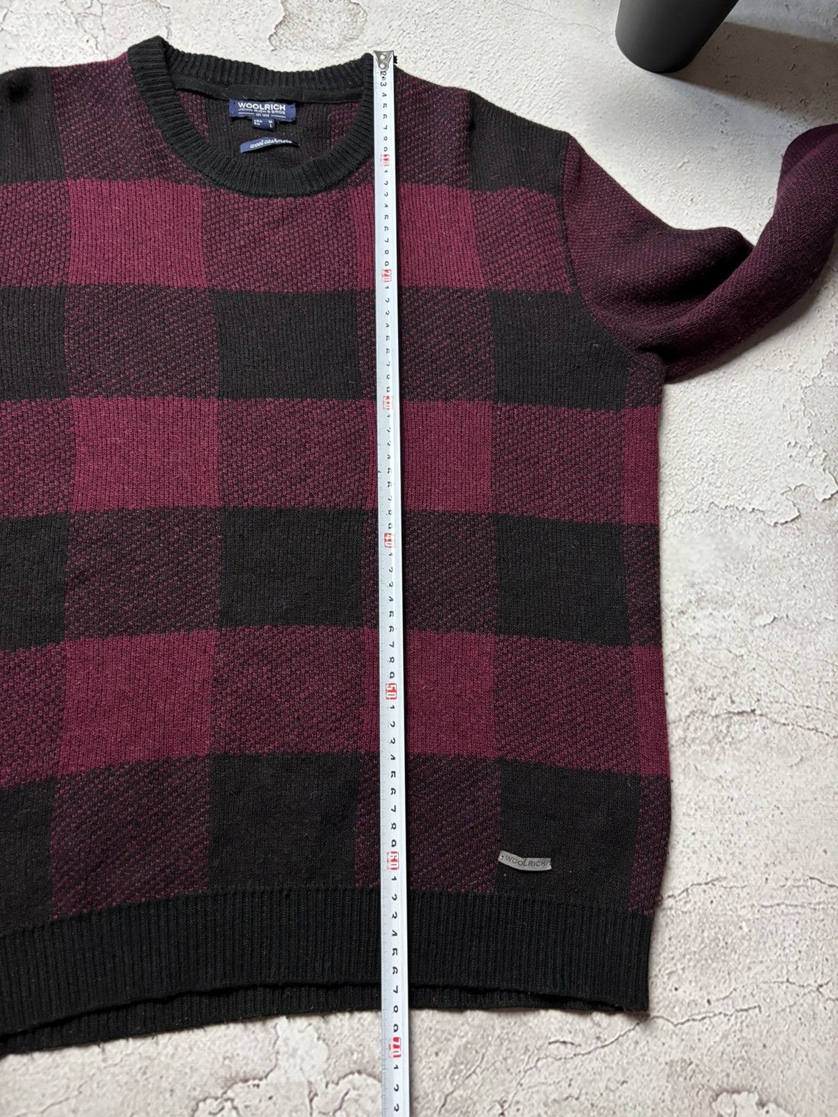Woolrich Woolen Mills Woolrich Men’s Checked Crewneck Sweater – US M Size US L / EU 52-54 / 3 - 12 Thumbnail