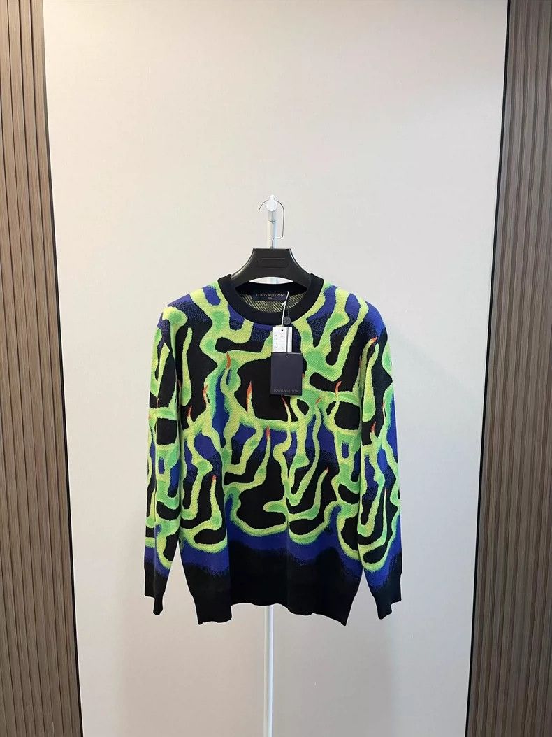 Louis Vuitton Louis Vuitton Flame Print Long Sleeve Sweater-yf Size US M / EU 48-50 / 2 - 1 Thumbnail