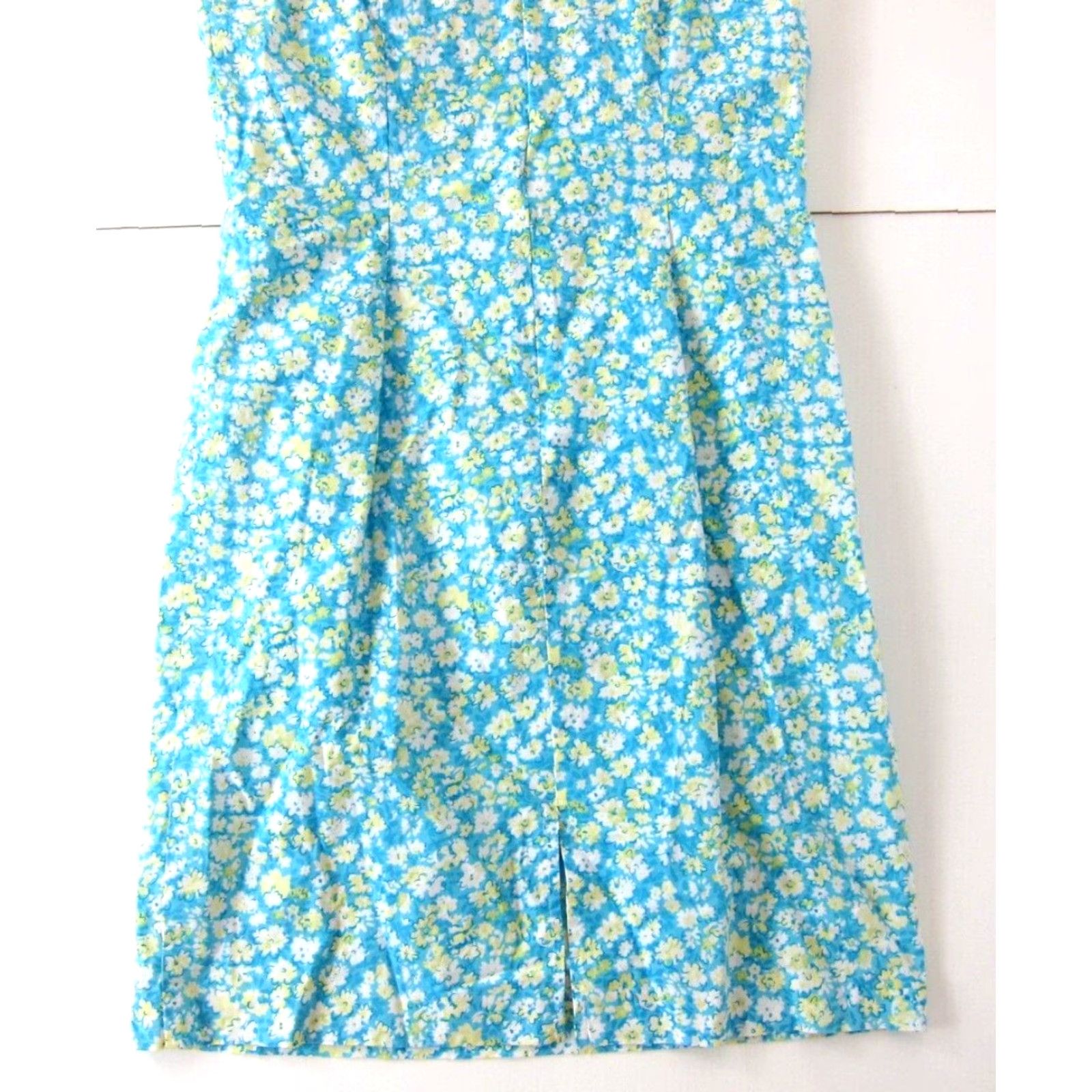 Vintage Chadwick's Real Comfort Cotton Stretch Blue Floral Tank Dress Size 8 Size M / US 6-8 / IT 42-44 - 6 Thumbnail