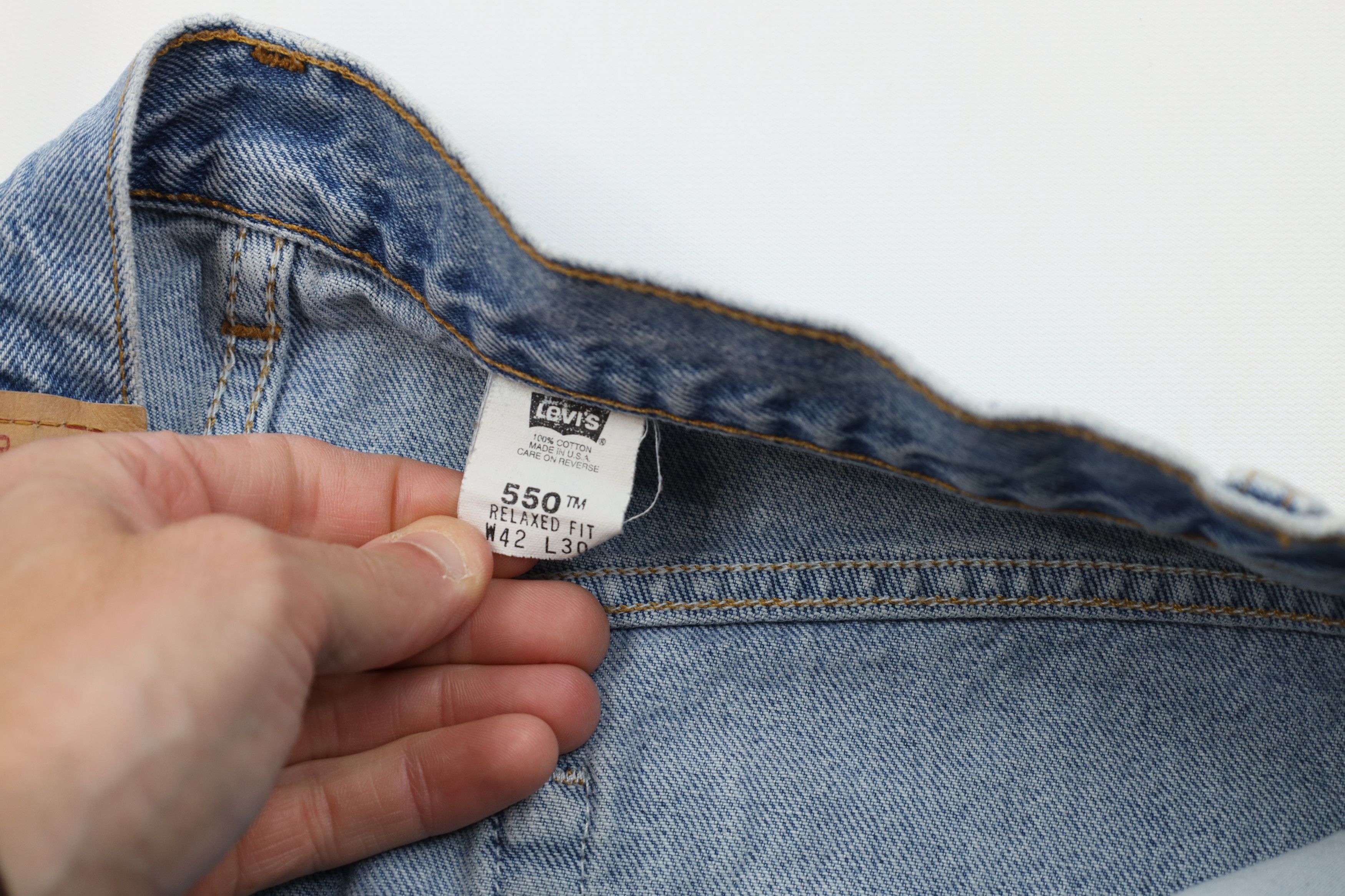 Levi's Vintage Y2K 2002 Levis 550 Relaxed Fit Denim Jeans Blue USA Size US 42 / EU 58 - 9 Thumbnail