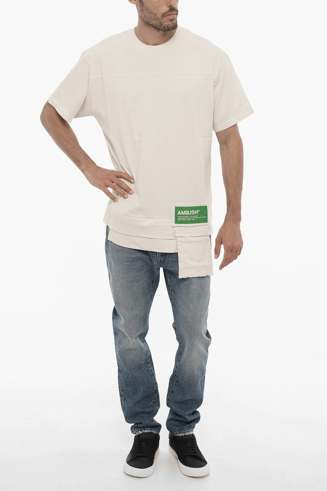 Ambush Design og1mm0925 Crewneck T-Shirt in White Size US L / EU 52-54 / 3 - 4 Thumbnail