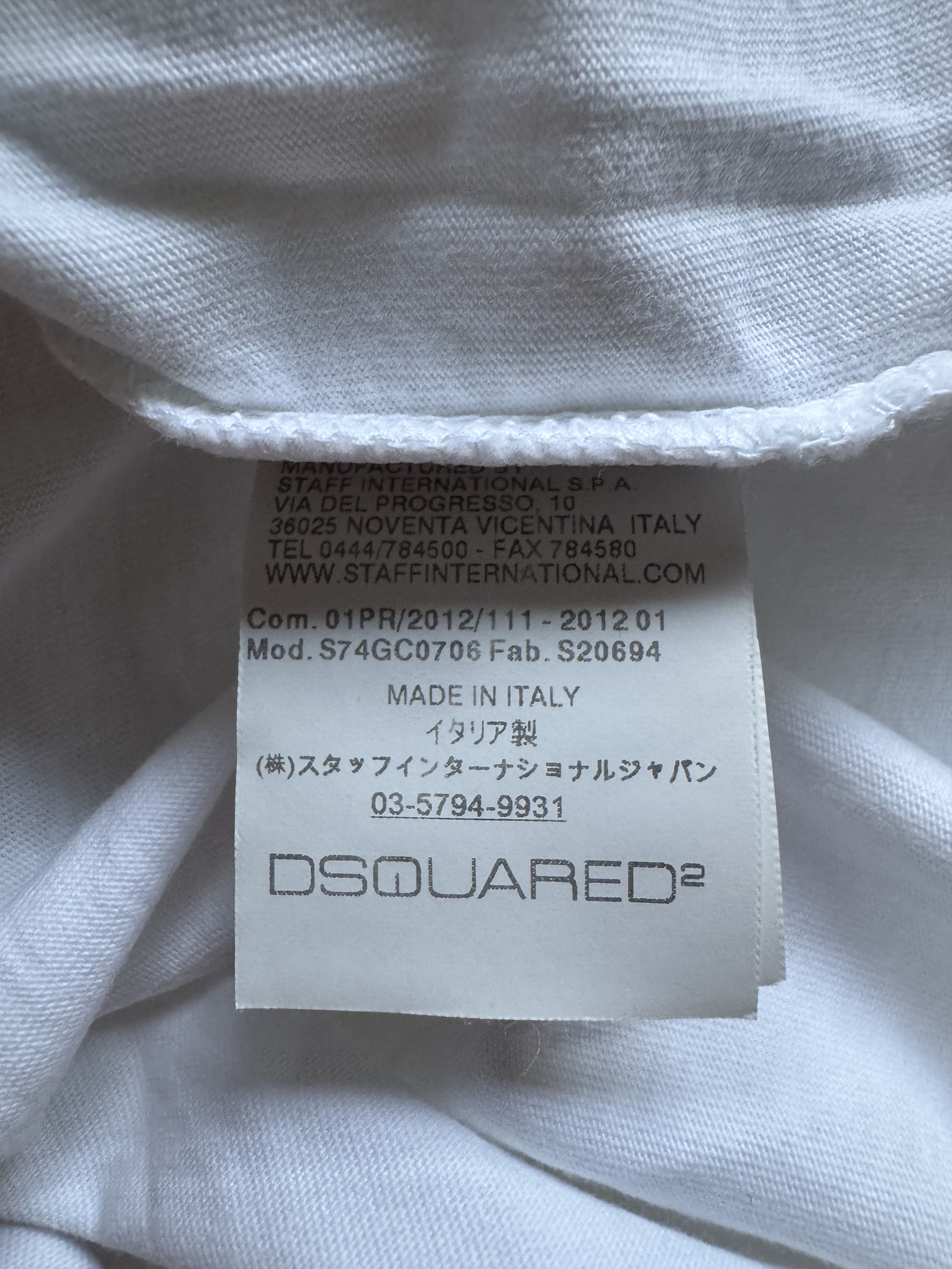 Dsquared2 SS12 Woof Print Long Sleeve Shirt Size US XXL / EU 58 / 5 - 11 Thumbnail