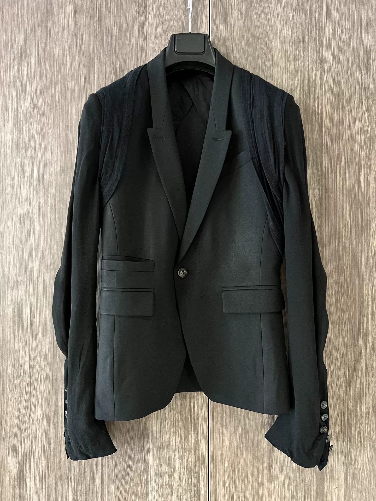 Rick Owens Short Black Rick Owens Blazer Size US S / EU 44-46 / 1 - 1 Thumbnail