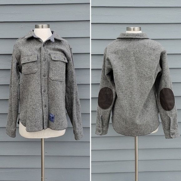 Engineered Garments Engineered Garments Faribault Woolen Mills Gray Wool Shacket Size US M / EU 48-50 / 2 - 7 Thumbnail