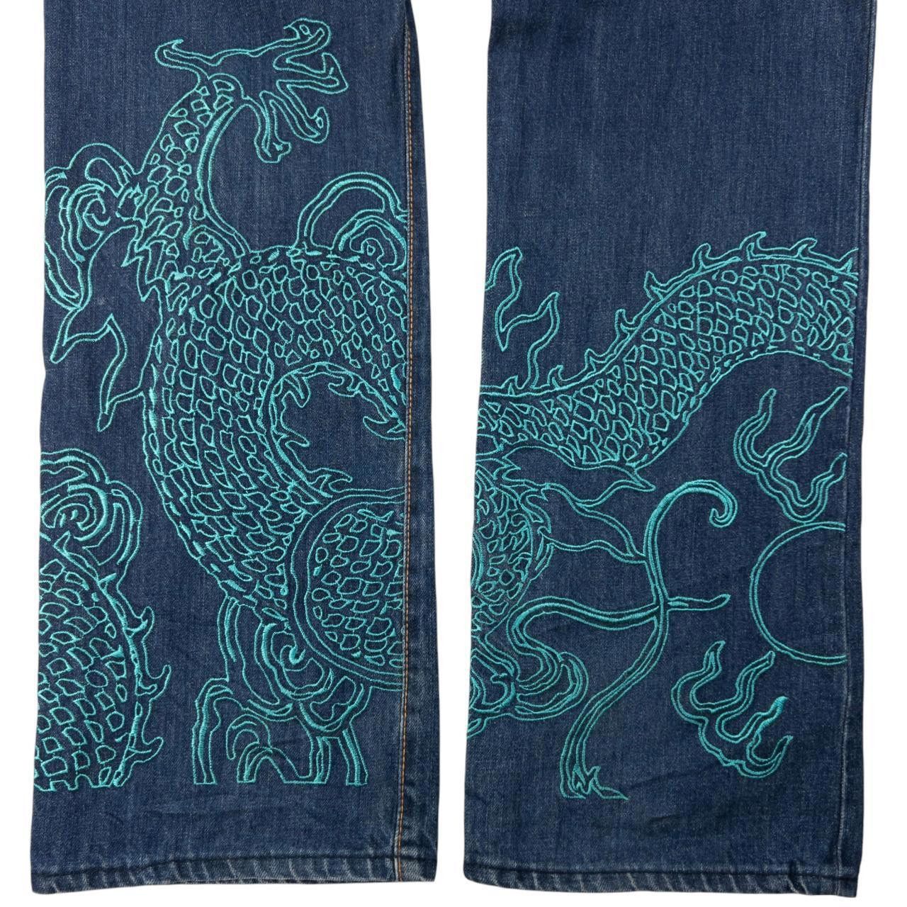 The Unbranded Brand Vintage Dragon Japanese Denim Jeans Size W30 Size US 29 - 5 Thumbnail