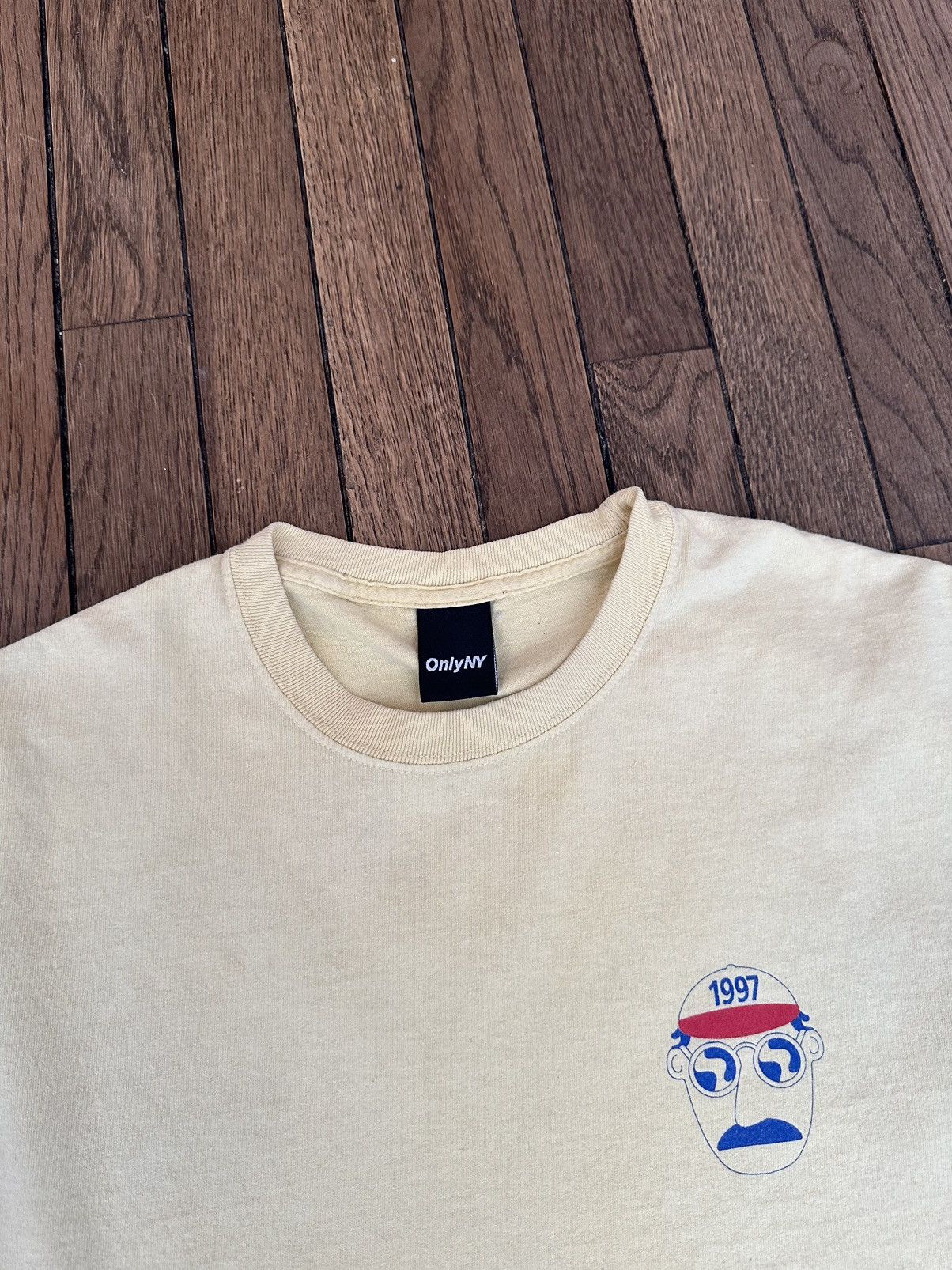 Only NY Only NY Yellow 917 Mustache Retro Logo Tee Sz. Large OnlyNY Size US L / EU 52-54 / 3 - 1 Thumbnail