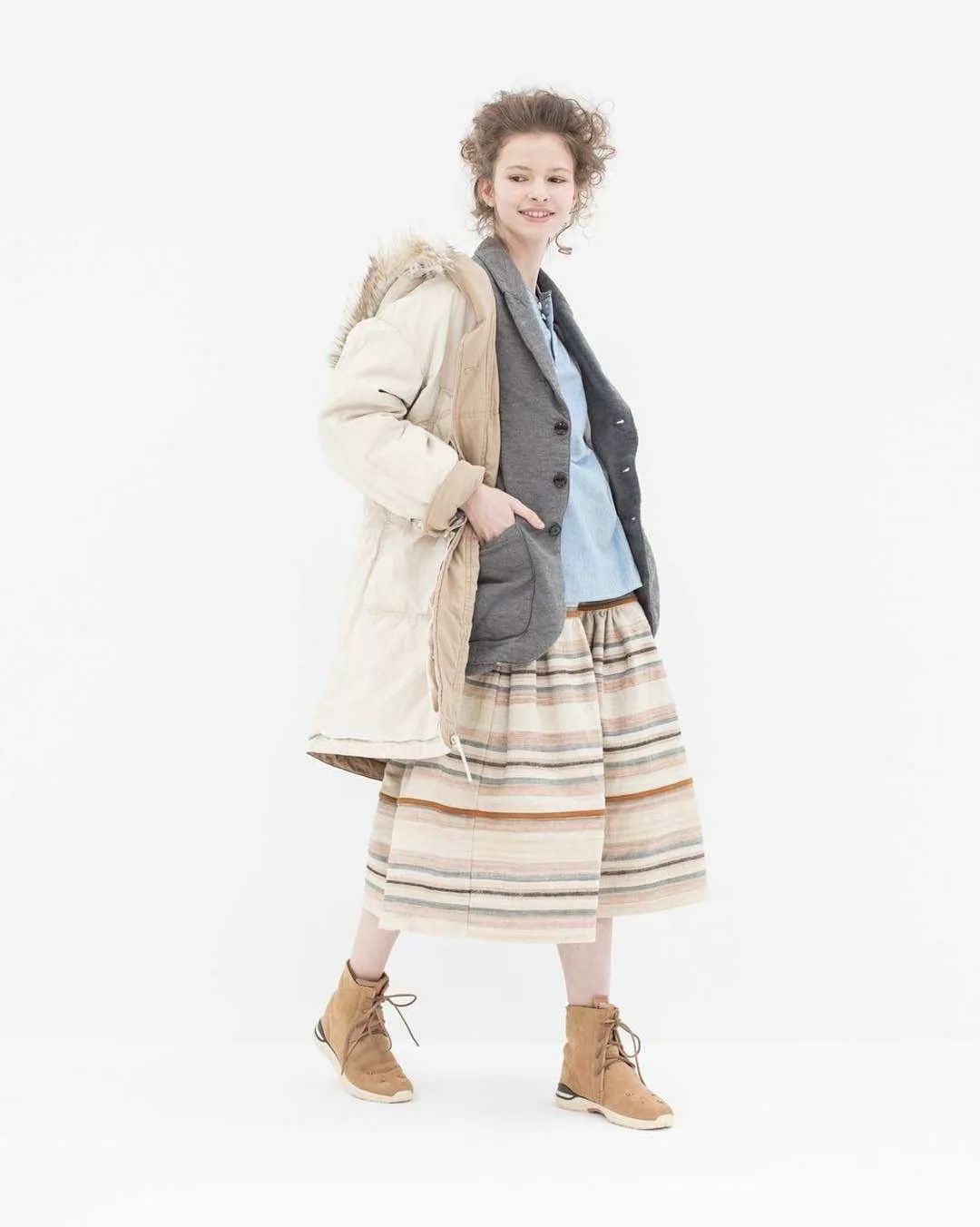 Visvim visvim 18aw rebecca jkt wmn's olive w1 wool-linen padded jkt Size S / US 4 / IT 40 - 9 Thumbnail