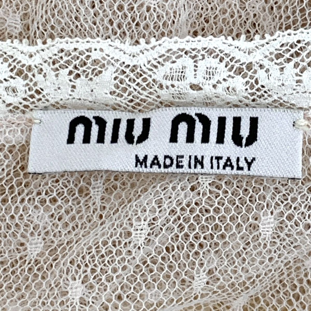 Miu Miu Miu Miu Tie Waist Short Sleeve Lace Blouse K26WX Size L / US 10 / IT 46 - 5 Thumbnail