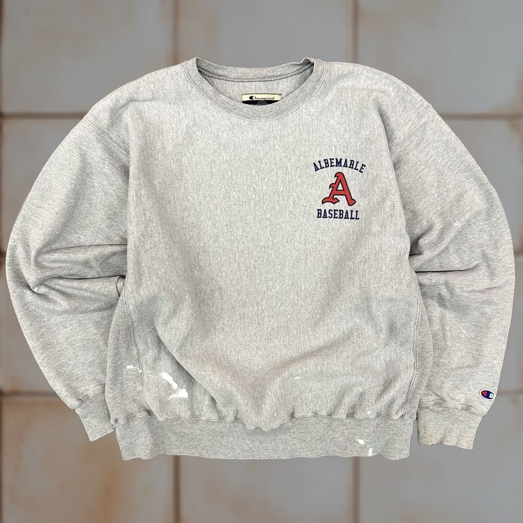 Champion VINTAGE Champion Premium Reverse Weave Sweatshirt Gray Baseball Grunge 2XL Y2K Size US XXL / EU 58 / 5 - 1 Thumbnail