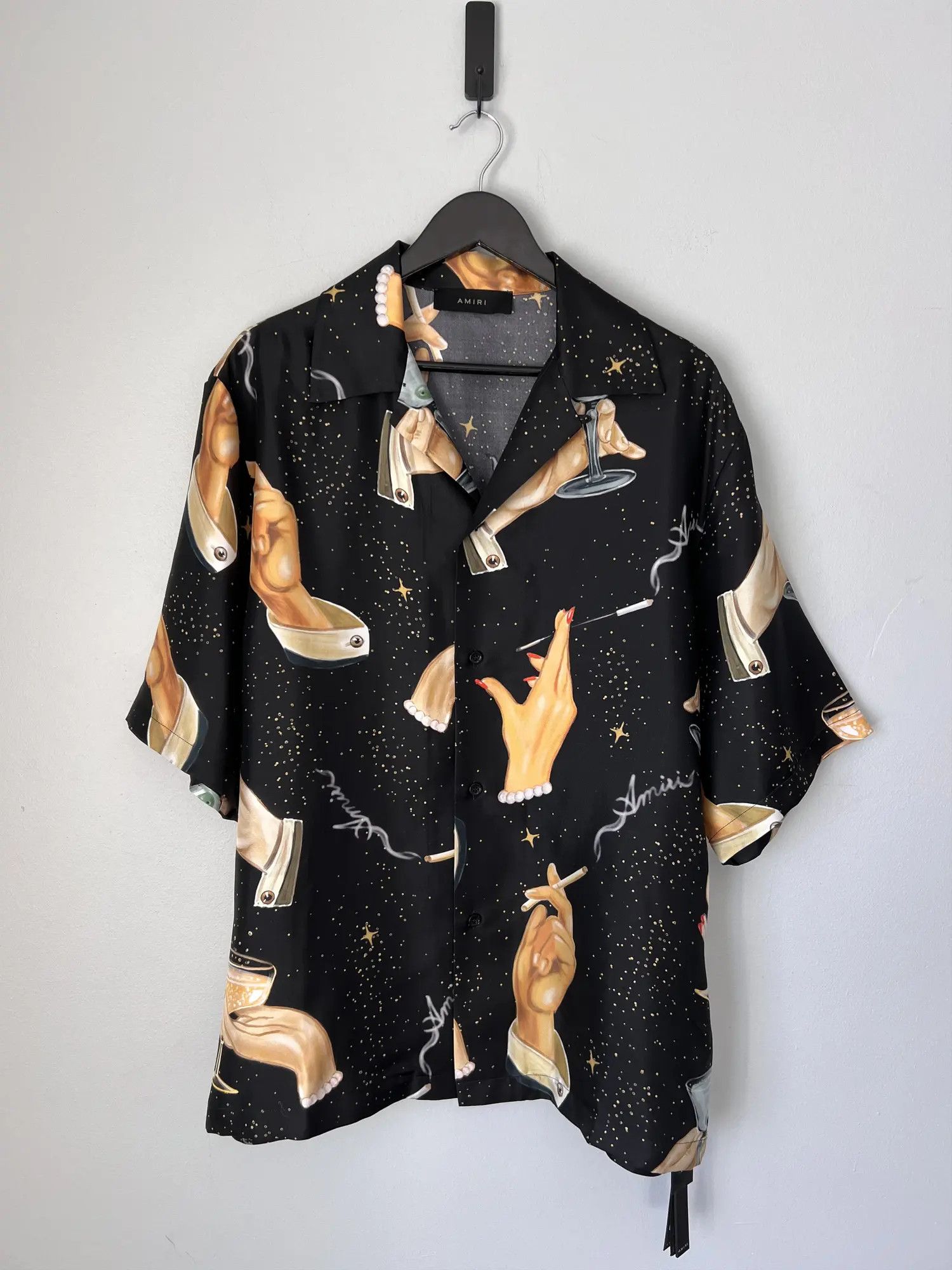Amiri o1w1db10325 Champagne Bowling Shirt in Multicolor Size US M / EU 48-50 / 2 - 1 Thumbnail
