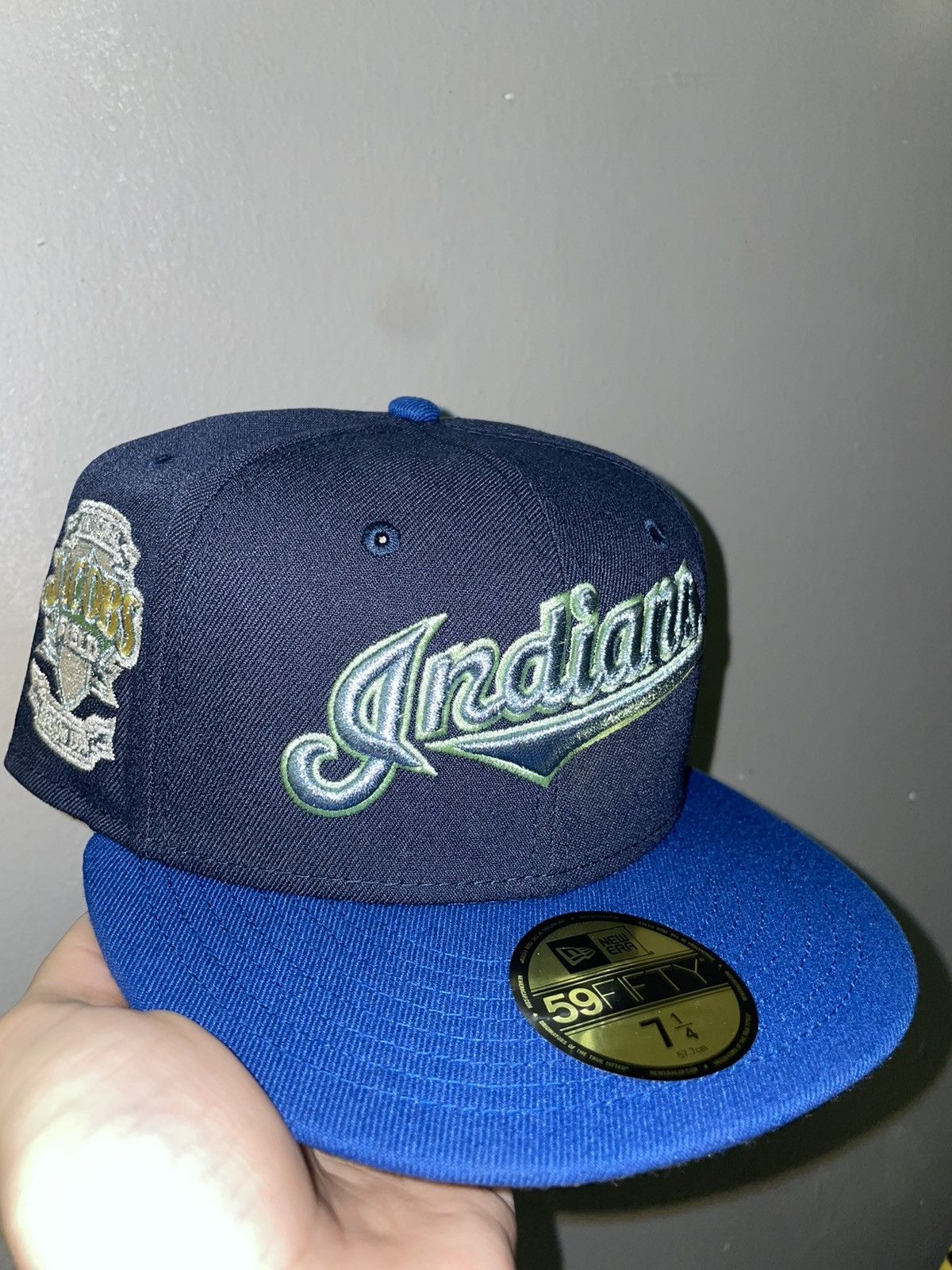 New Era Home game Cleveland Indians script logo jacobs field patch Size ONE SIZE - 2 Thumbnail