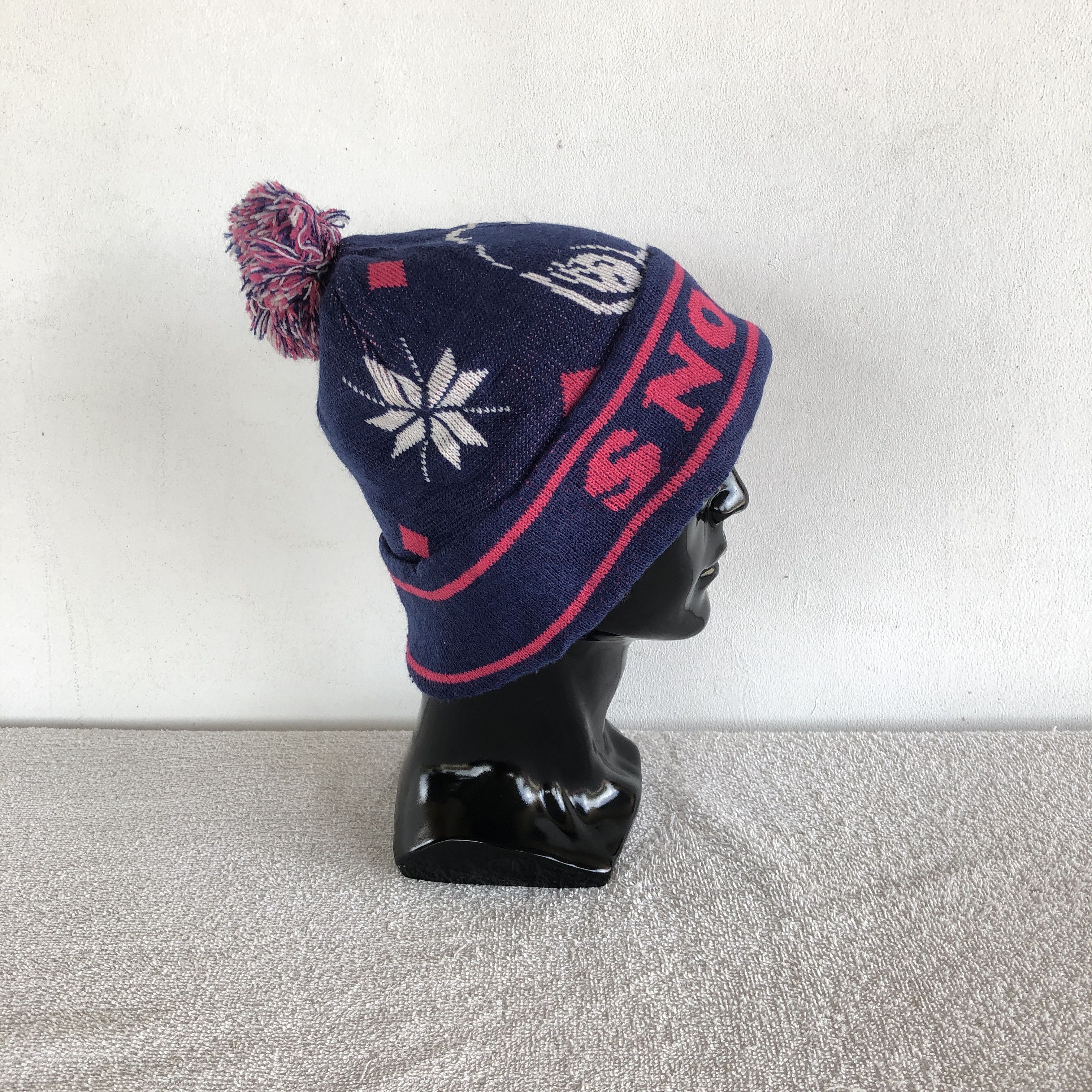 Japanese Brand Vintage 90s Snoopy Beanie Cartoon Pom Pom Snow Caps Hats Size ONE SIZE - 3 Thumbnail