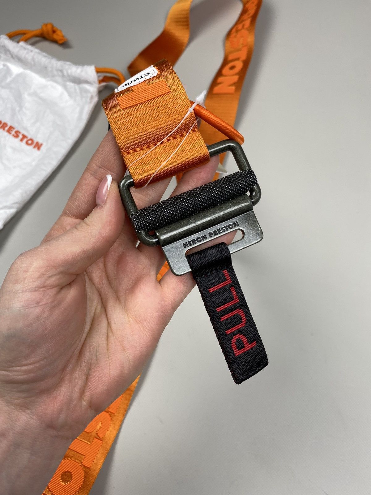 Heron Preston BNWT! Heron Preston KK Tape Magnetic Belt One Size Orange Size ONE SIZE - 9 Thumbnail