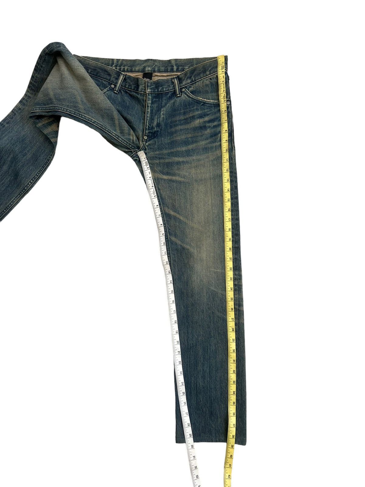 Japanese Brand Vintage Pledge Japan Distressed Muddy Denim Slim Jeans Size US 31 - 5 Thumbnail