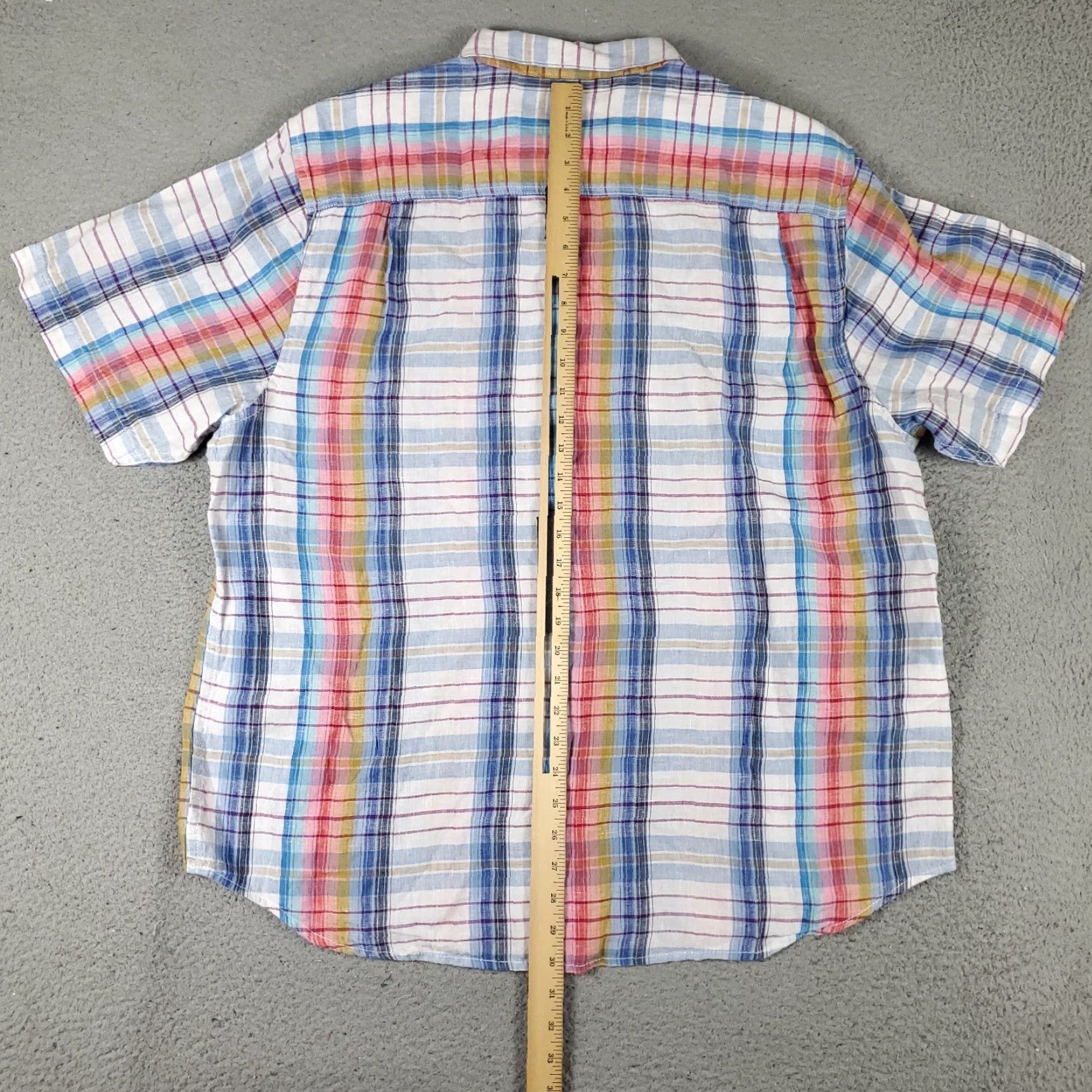 Tommy Bahama Tommy Bahama Shirt Mens XL Blue Plaid Linen Hawaiian Button Up Short Sleeve Size US XL / EU 56 / 4 - 4 Thumbnail