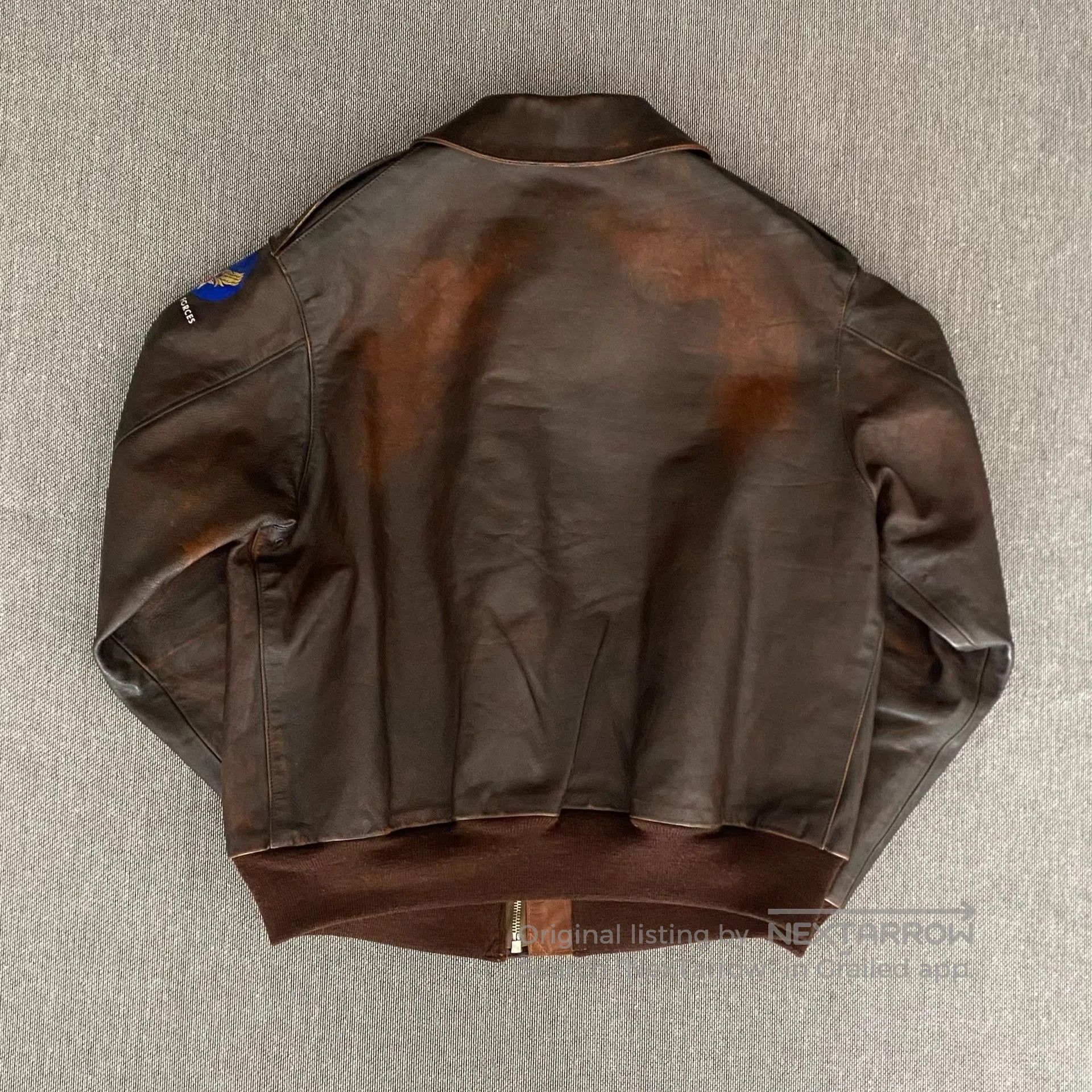 Eastman Leather Clothing Eastman Distressed Horsehide A2 Flight Jacket. Size US M / EU 48-50 / 2 - 2 Thumbnail