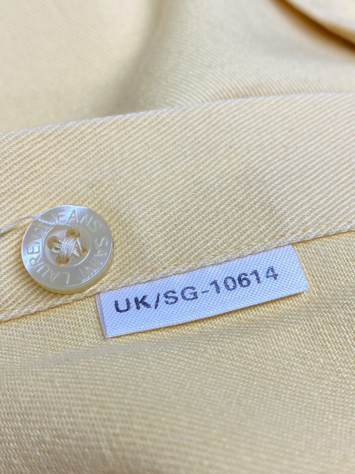 Yves Saint Laurent 🔥 Y2K SAINT LAURENT YSL YELLOW SHIRT RARE JEANS LOGO VIBES Size US L / EU 52-54 / 3 - 17 Thumbnail