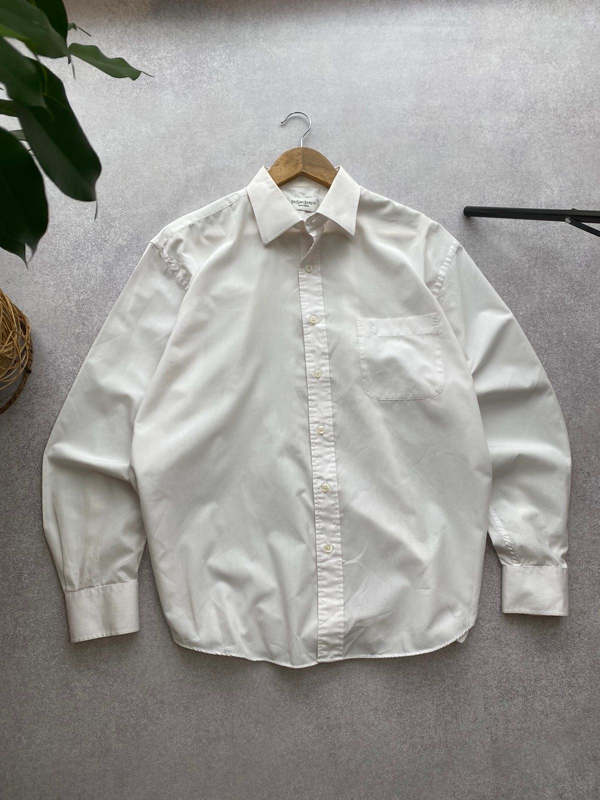 Pre-owned Saint Laurent Vintage Yvest  Ysl White Shirt