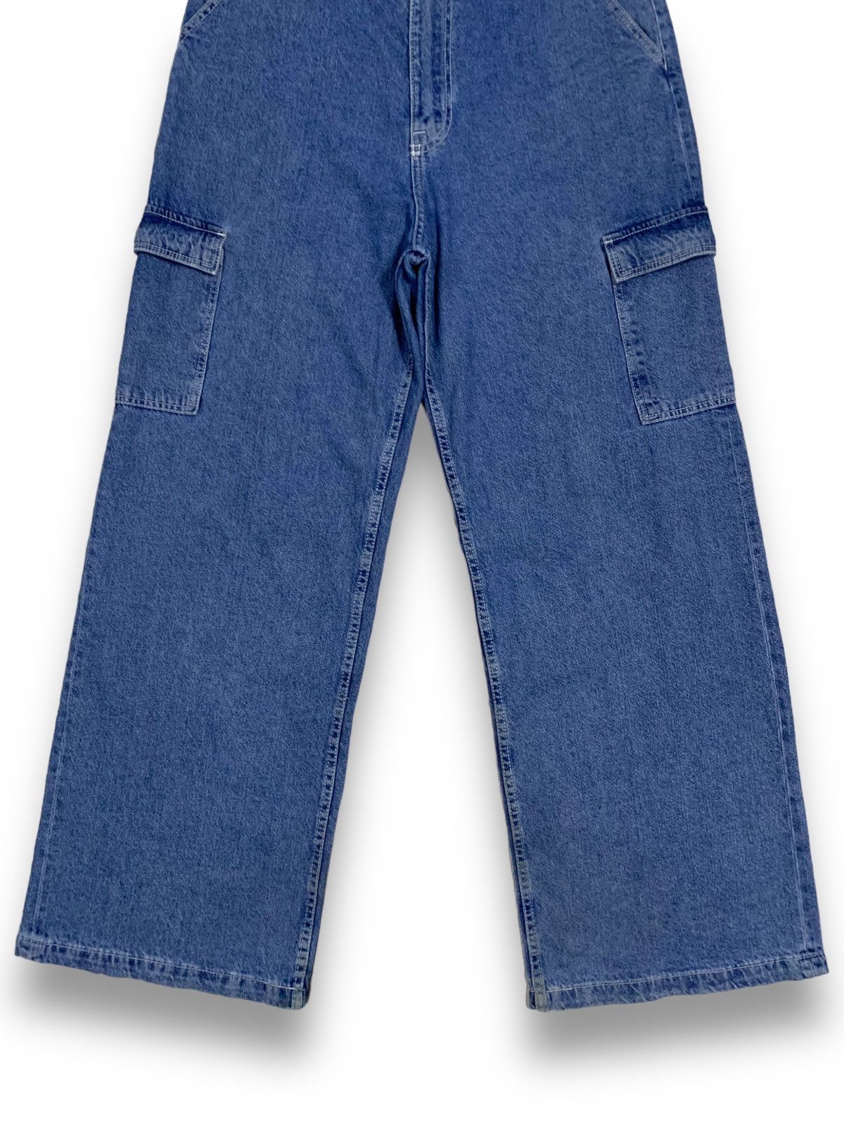 Bershka Vintage Bershka High Waist Baggy Wide Leg Cargo Jeans Size US 30 / EU 46 - 9 Thumbnail
