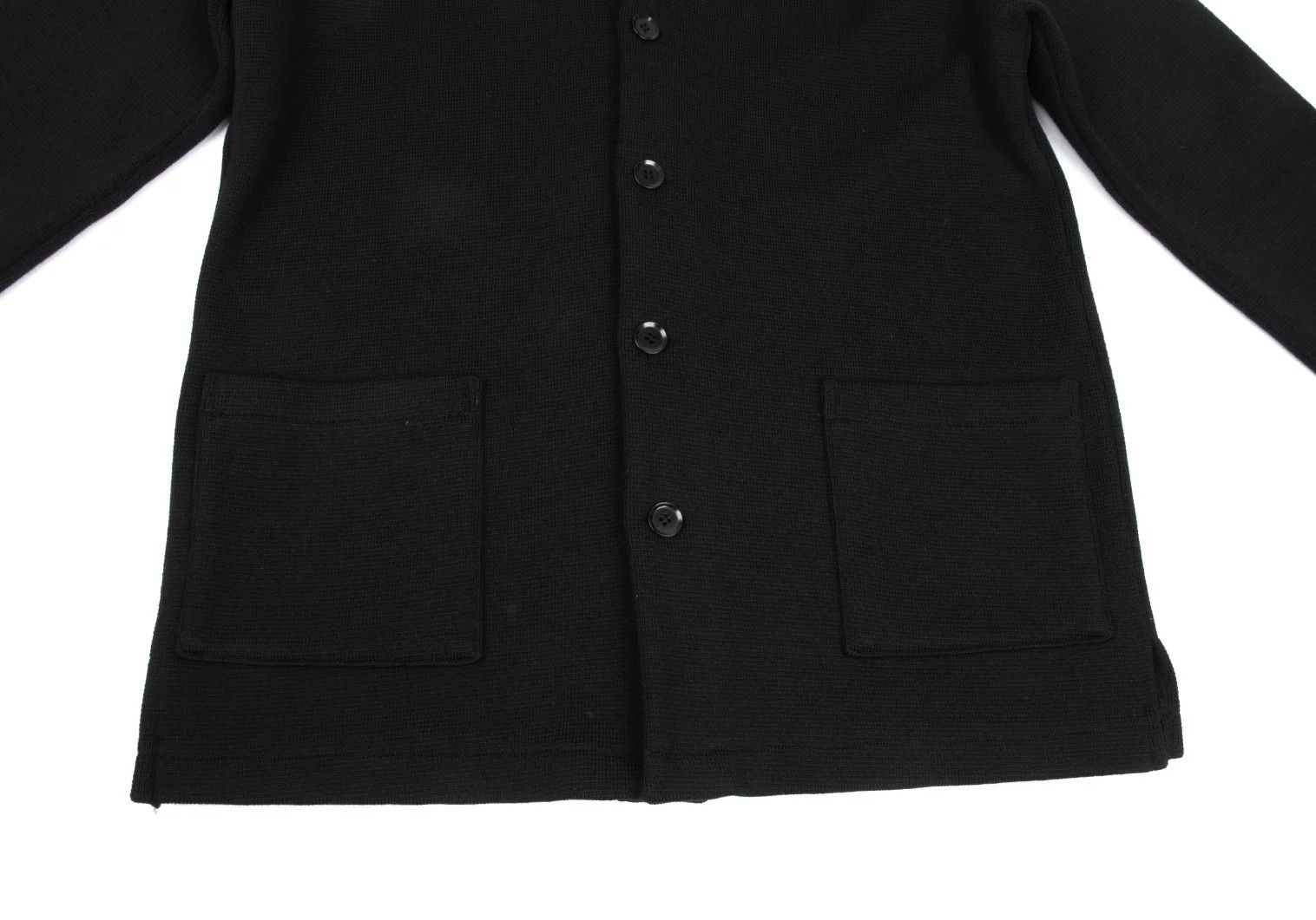 Yohji Yamamoto Yohji Yamamoto Wool Knit Jacket Black 3 Size US L / EU 52-54 / 3 - 7 Thumbnail